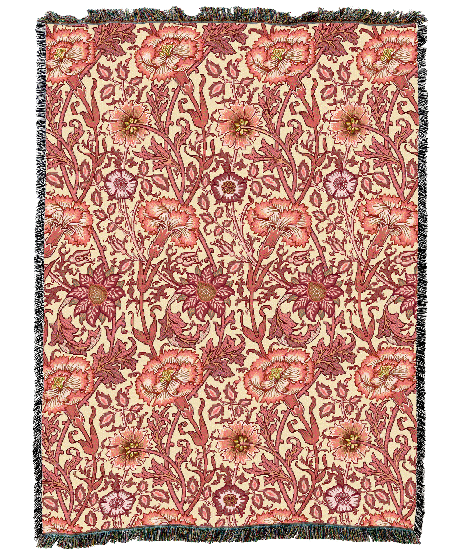 William Morris Pink And Rose Amaranth Blanket