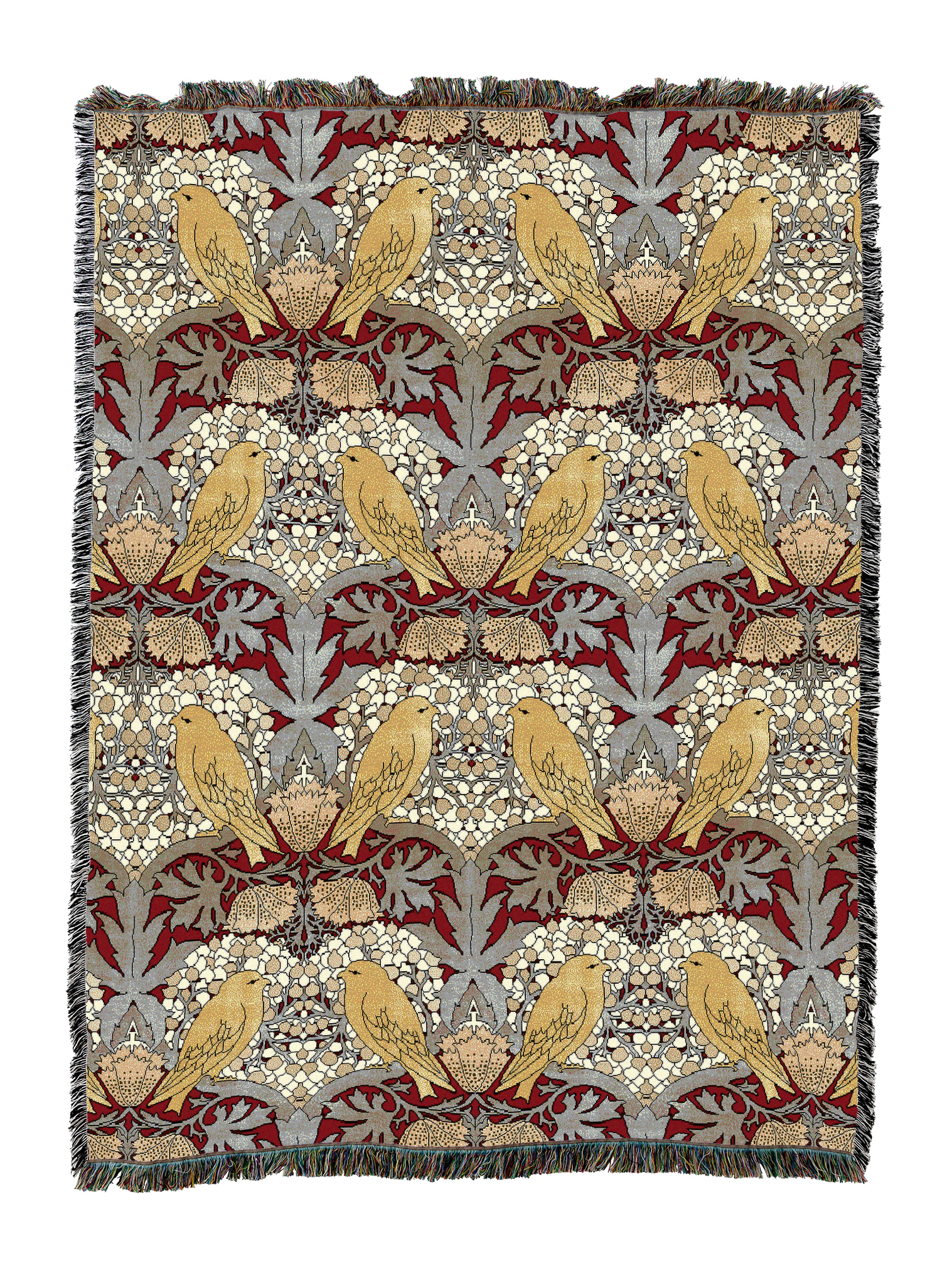 Cfa Voysey Birds And Berries Silver Blanket Xl
