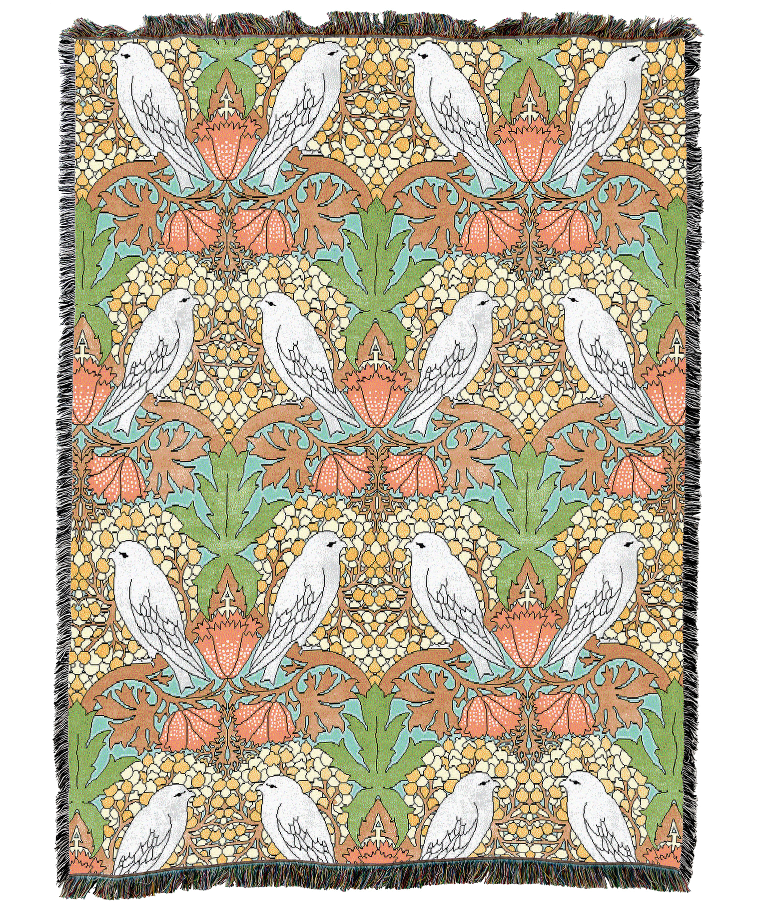 Cfa Voysey Birds And Berries Tropical Blanket