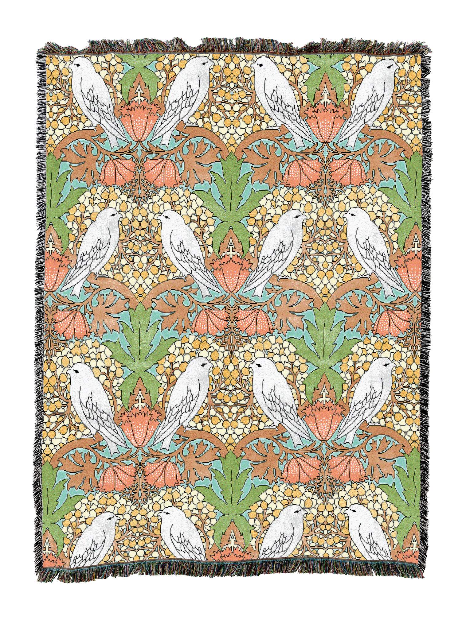 Cfa Voysey Birds And Berries Tropical Blanket