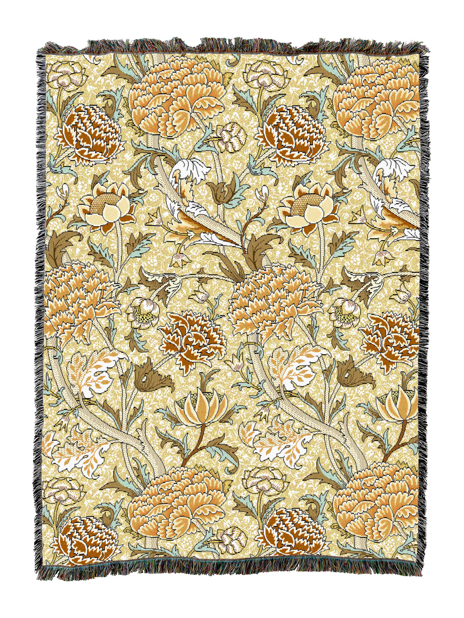 William Morris Cray Butterscotch Blanket
