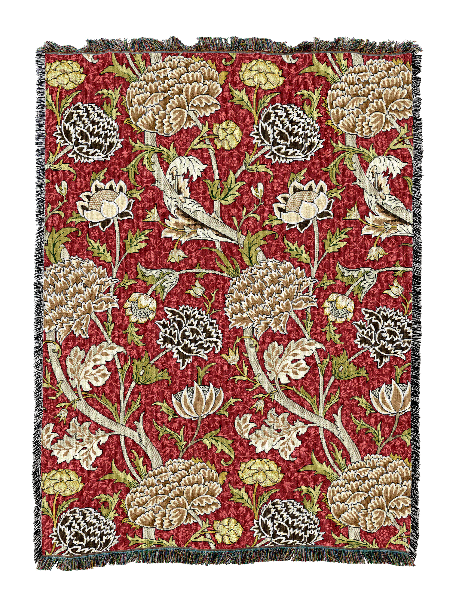 William Morris Cray Cardinal Blanket
