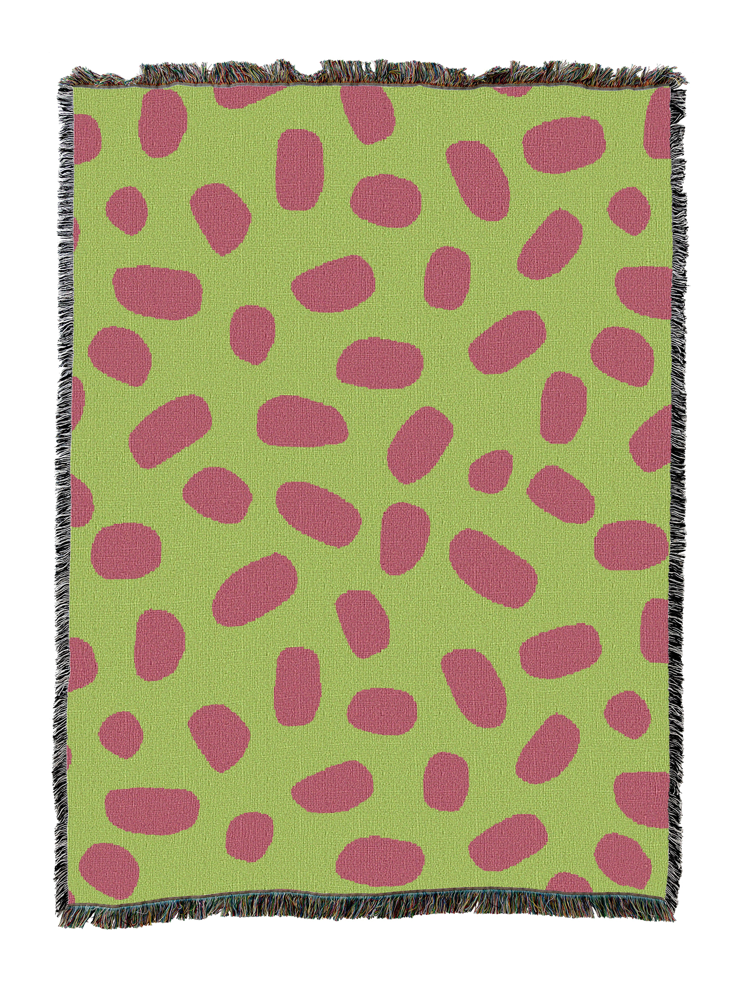 Green Orange Pebble Blanket