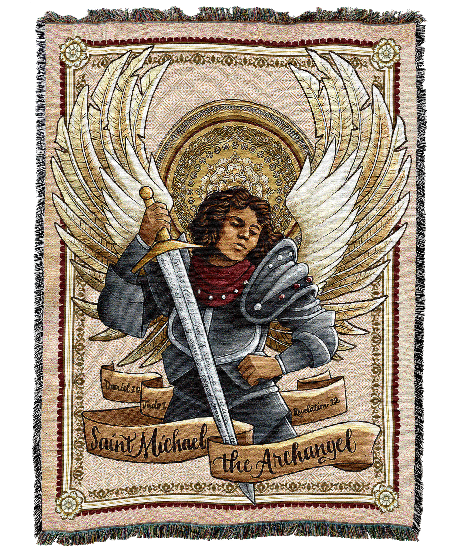 Saint Michael the Archangel Card Blanket