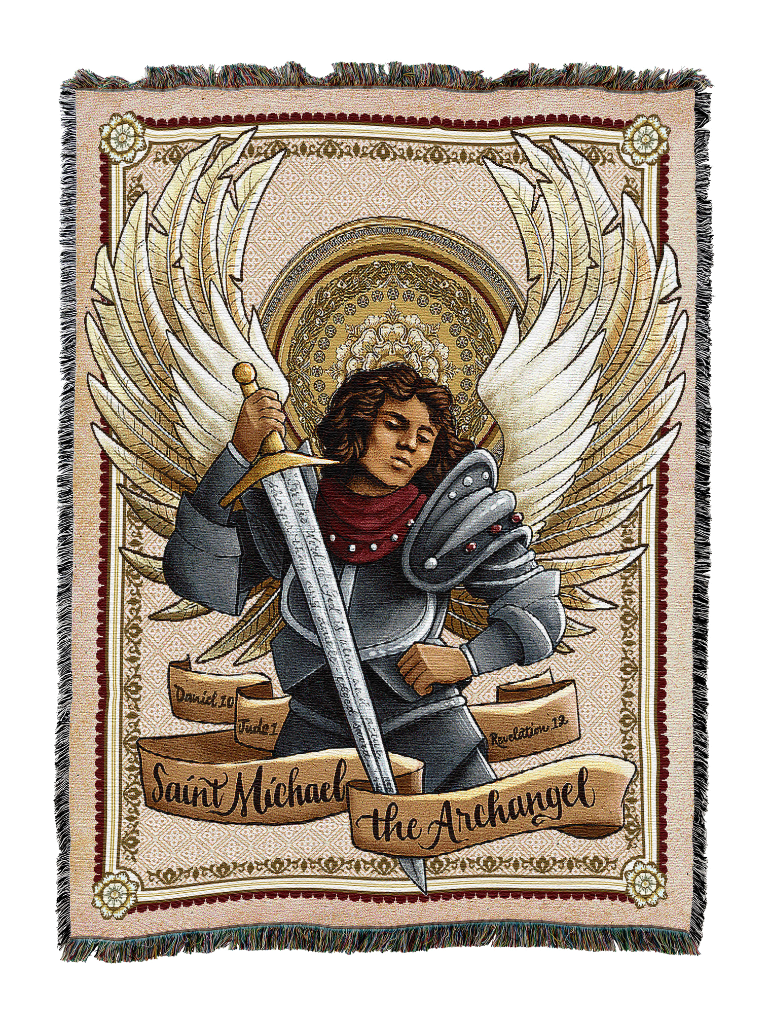 Saint Michael the Archangel Card Blanket