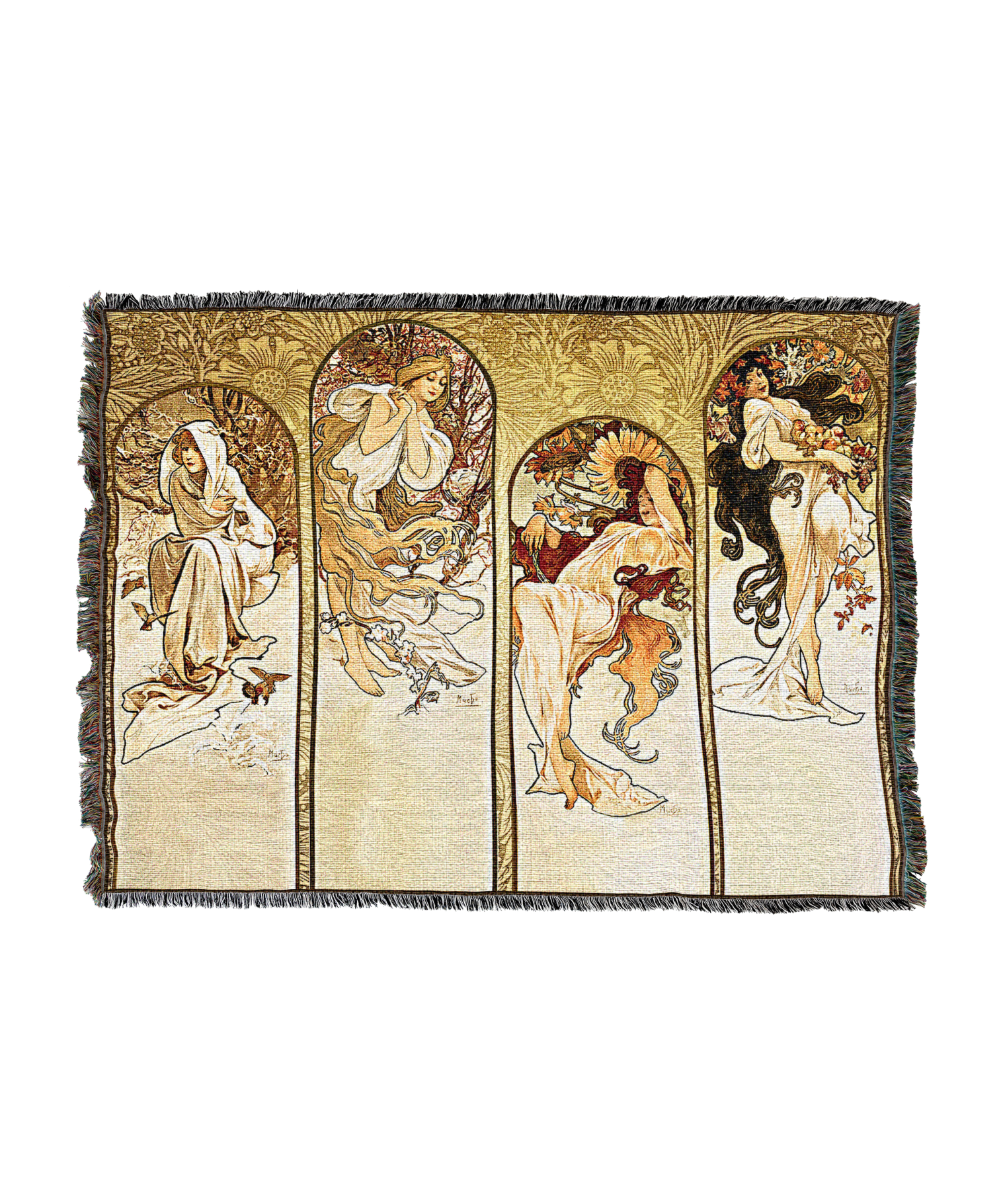 Alphonse Maria Muchas The Seasons Blanket
