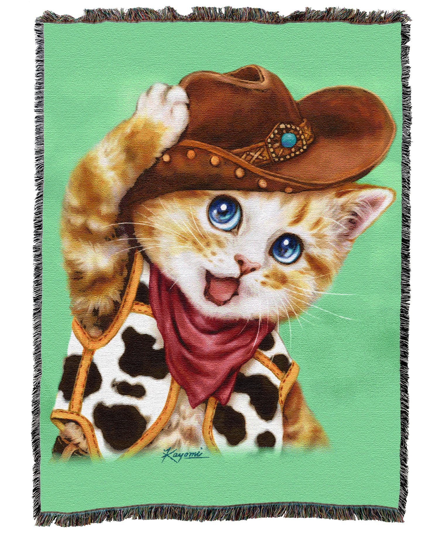 Cowboy Kitten Blanket
