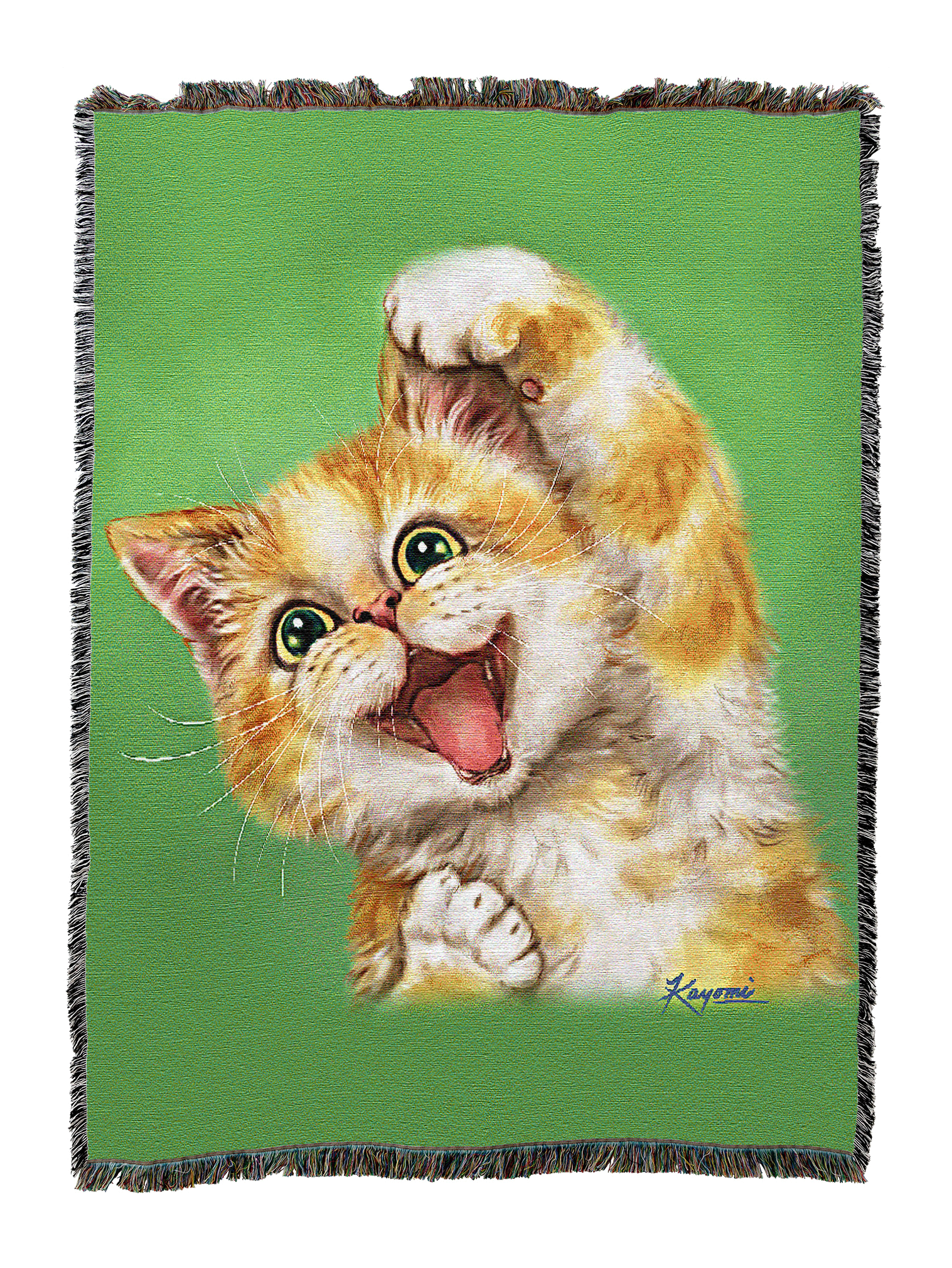 Excited Kitten Blanket