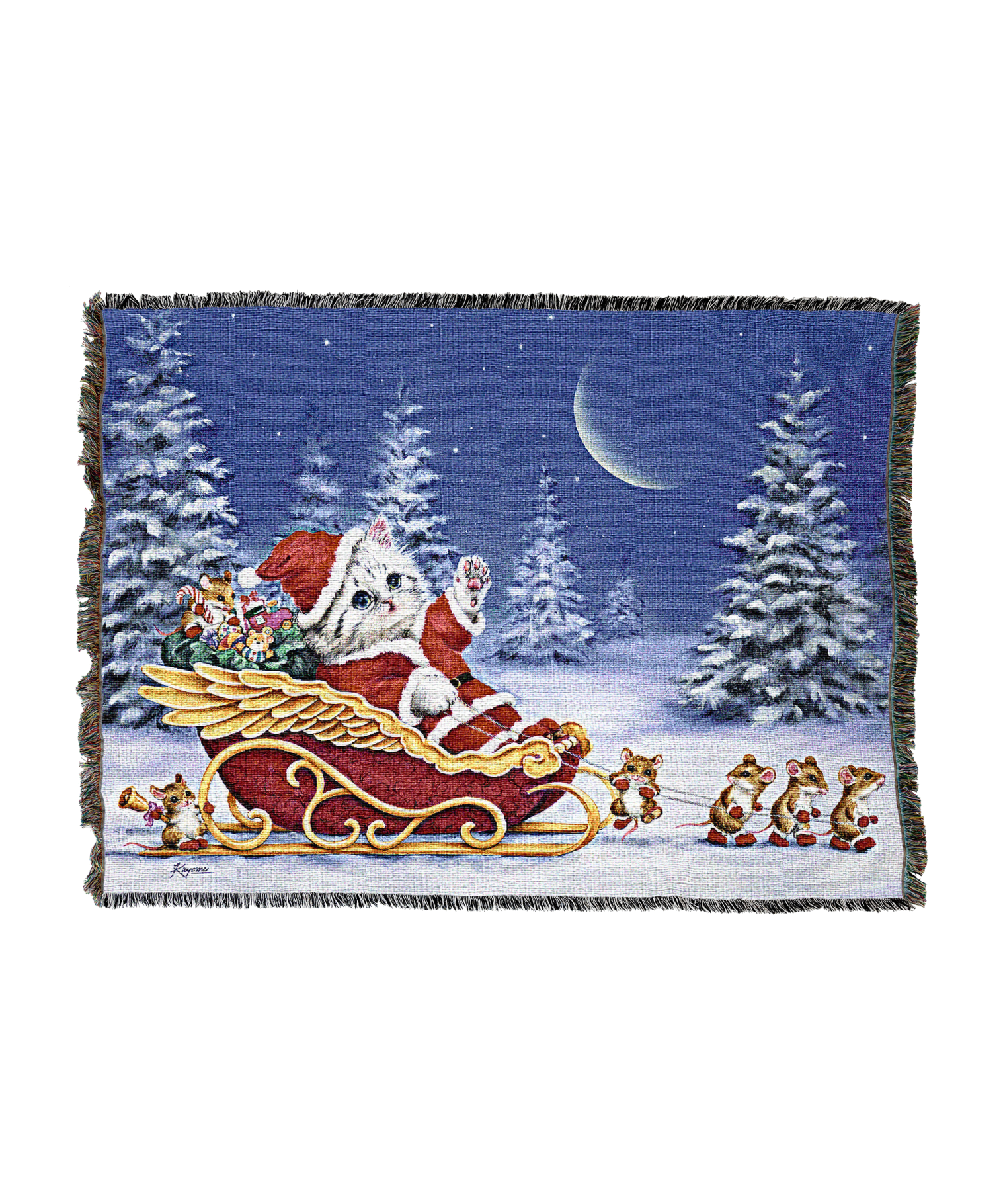 Santa and the Helpers Blanket