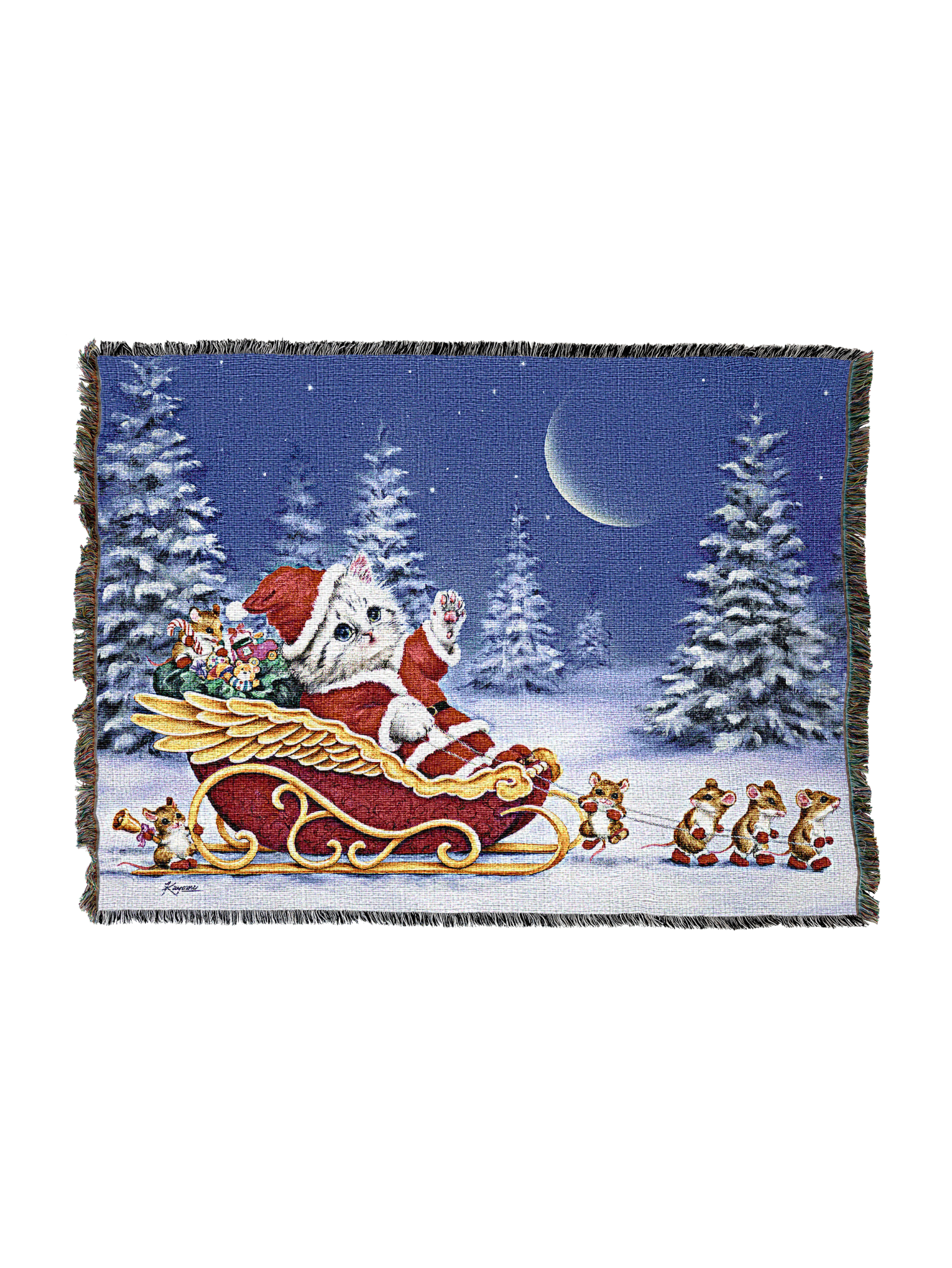 Santa And The Helpers Blanket