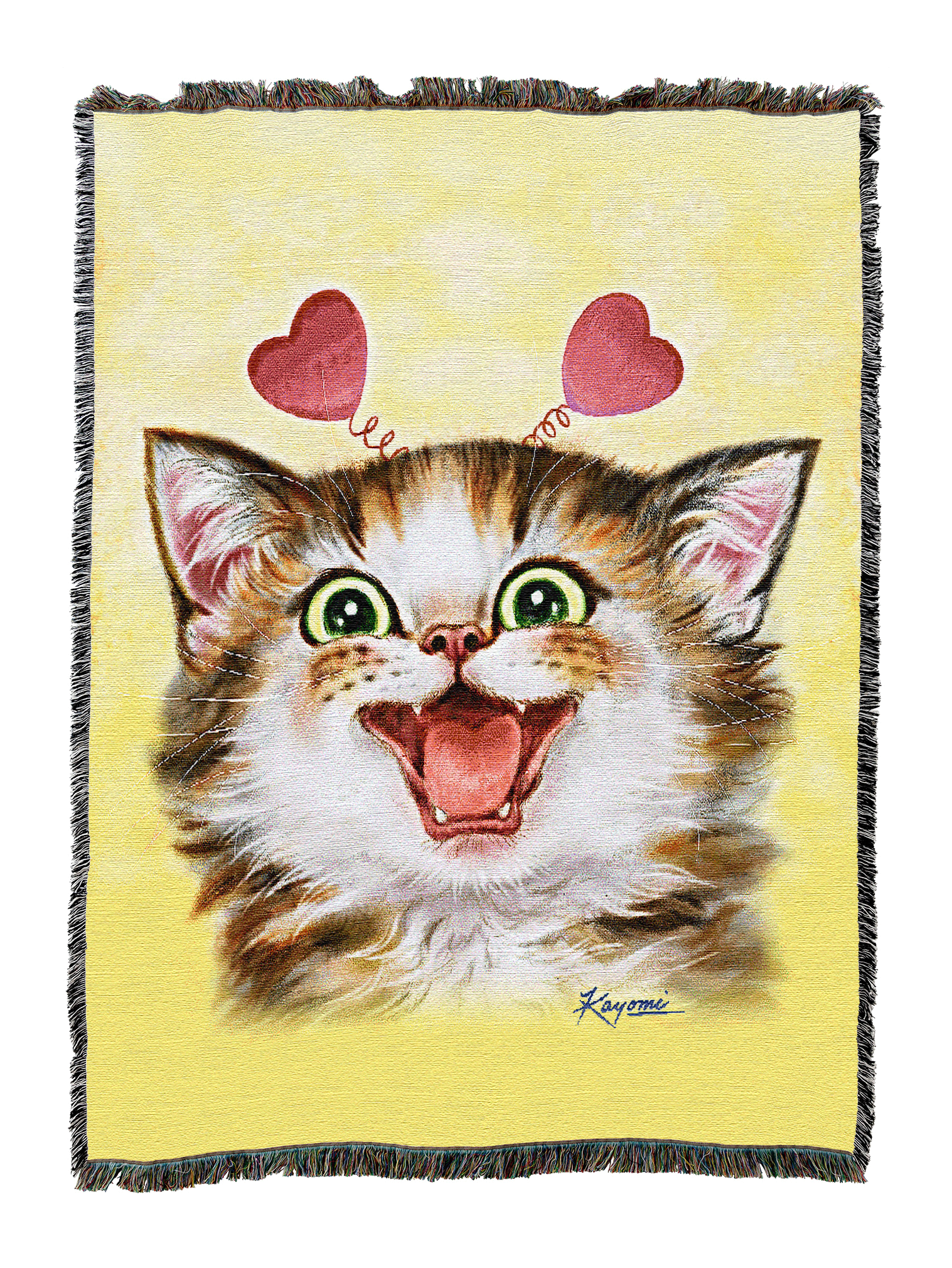 Valentine Kitten Blanket