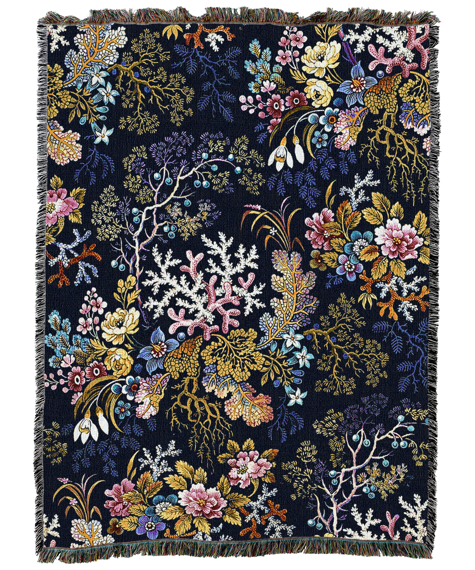 Colorful Seaweed Pattern by William Kilburn Blanket