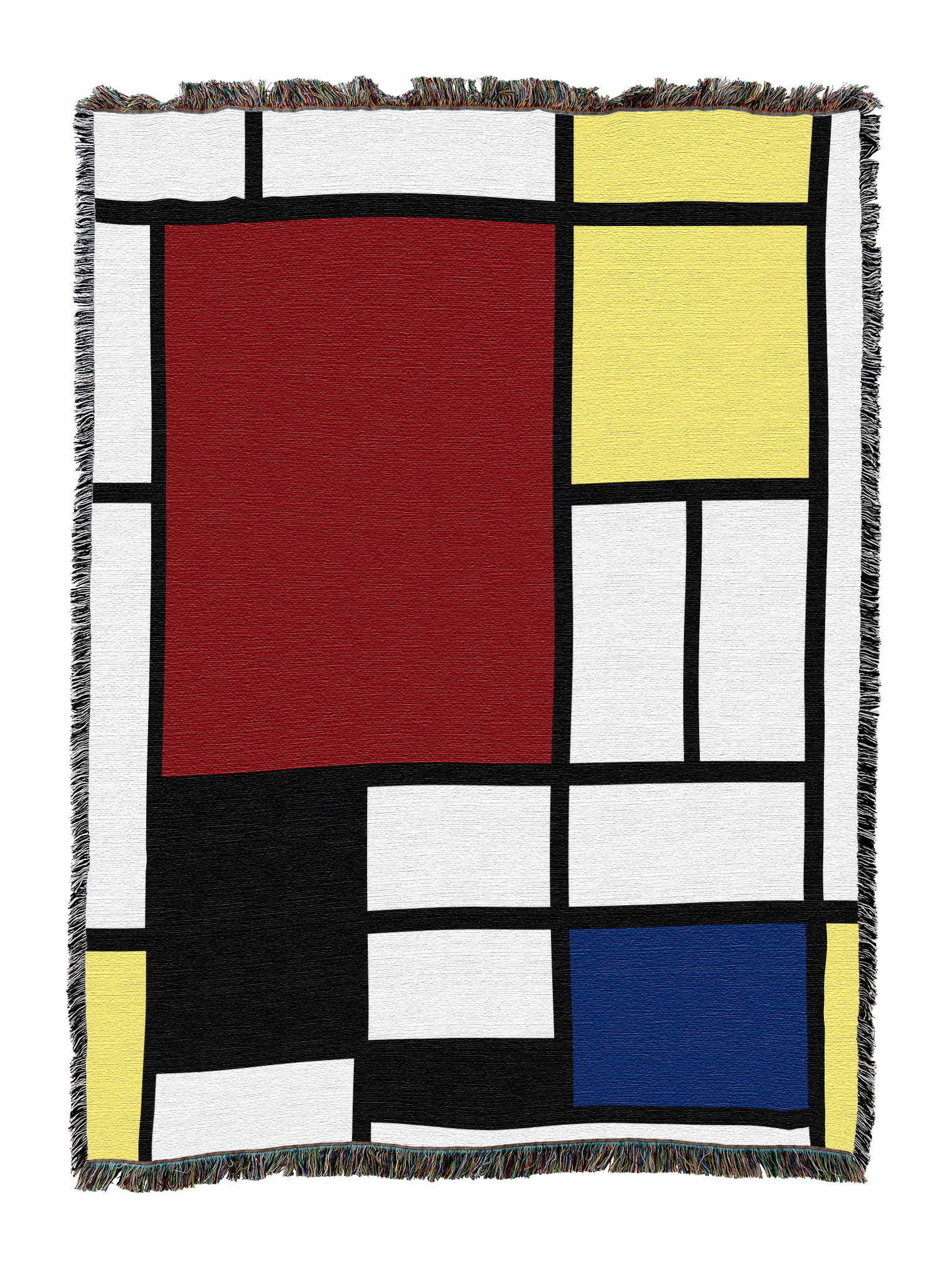 Composition With Red, Yellow And Blue I Blanket