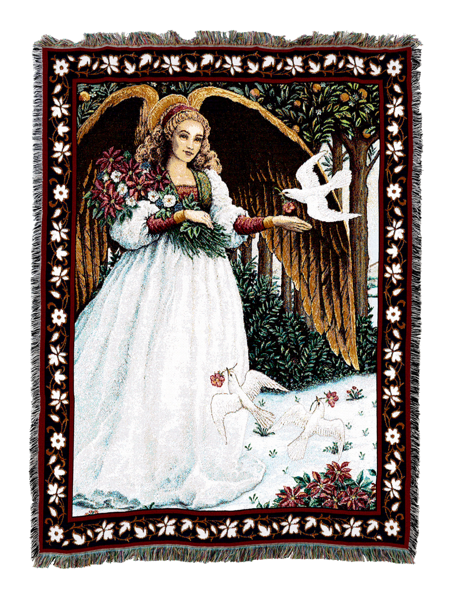 Angel With Doves Blanket