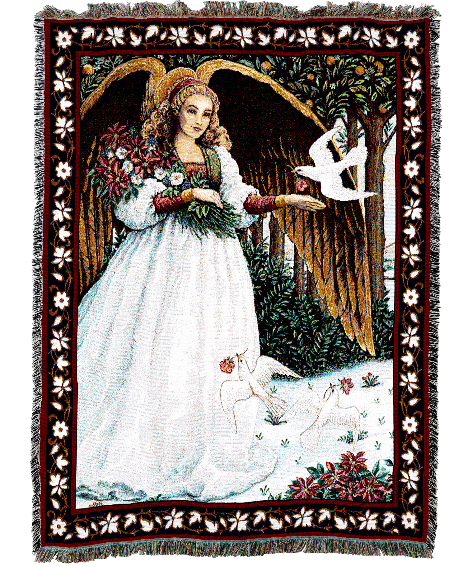 Angel with Doves Blanket