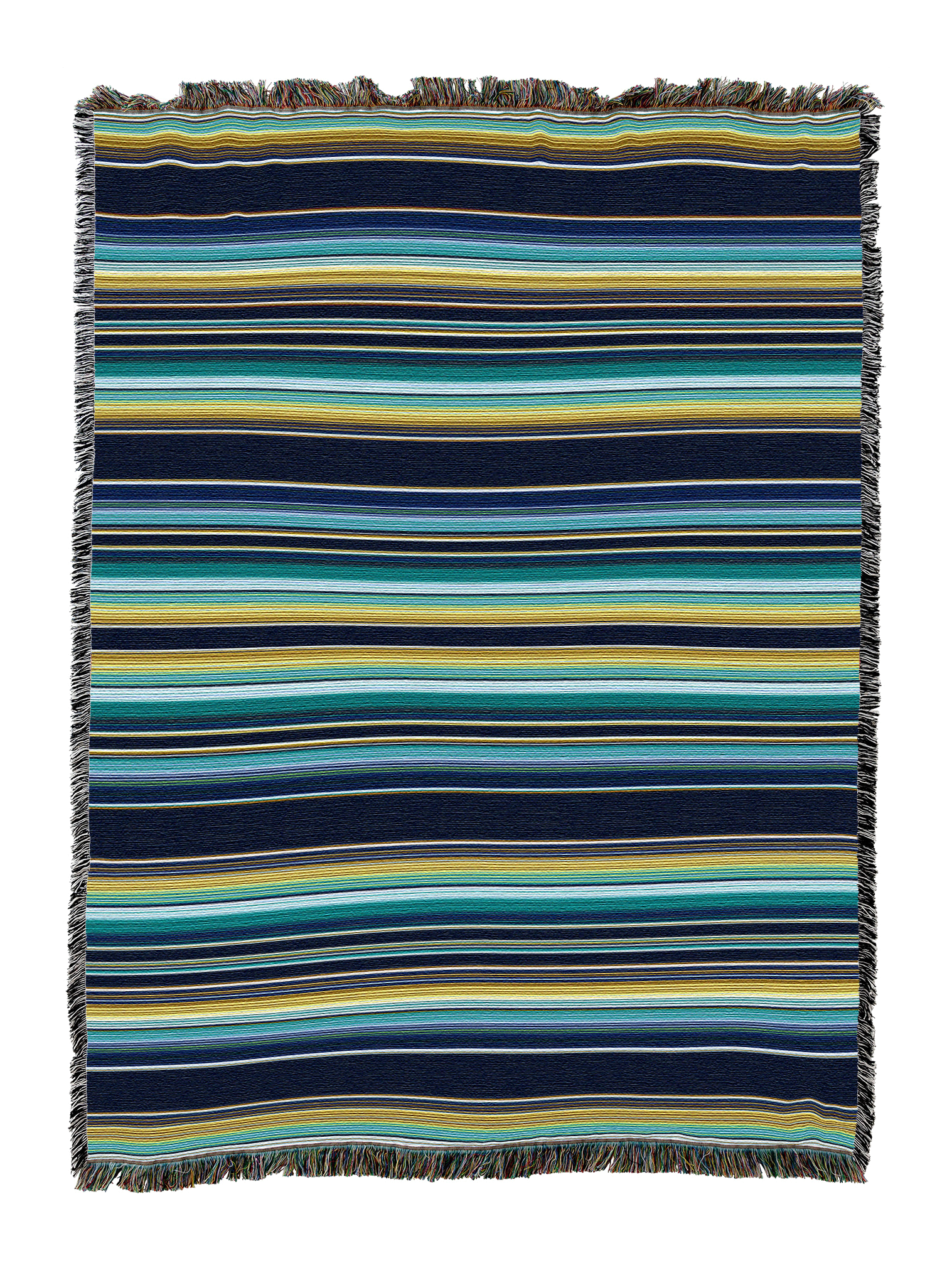 Blueberry And Lemon Stripes Blanket