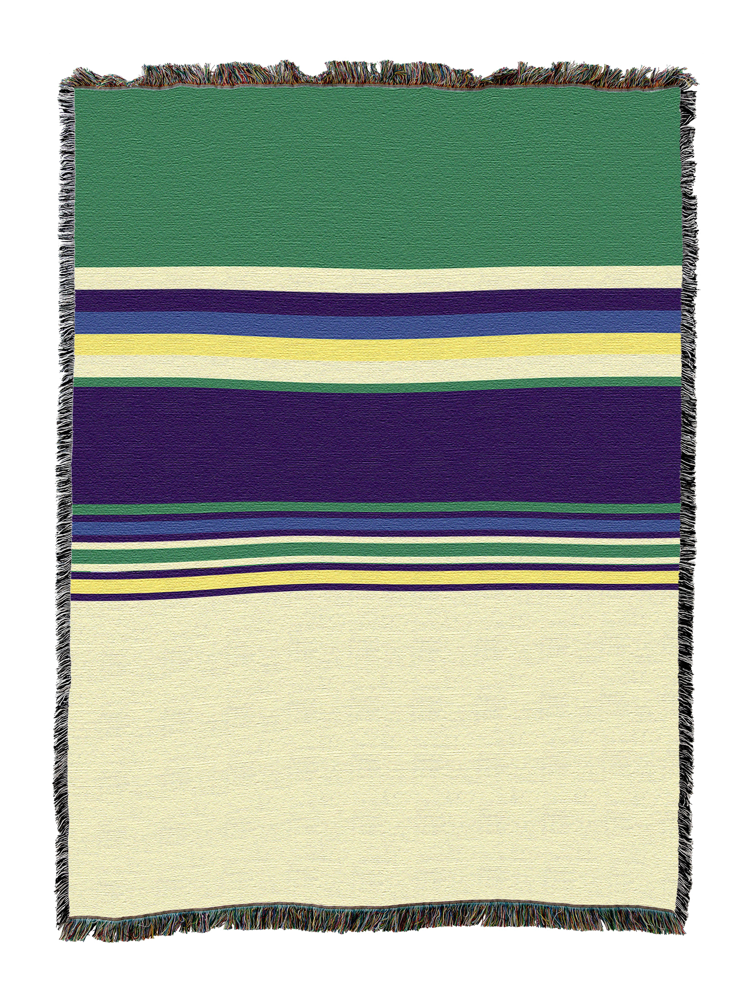 Green And Purple Stripes Blanket