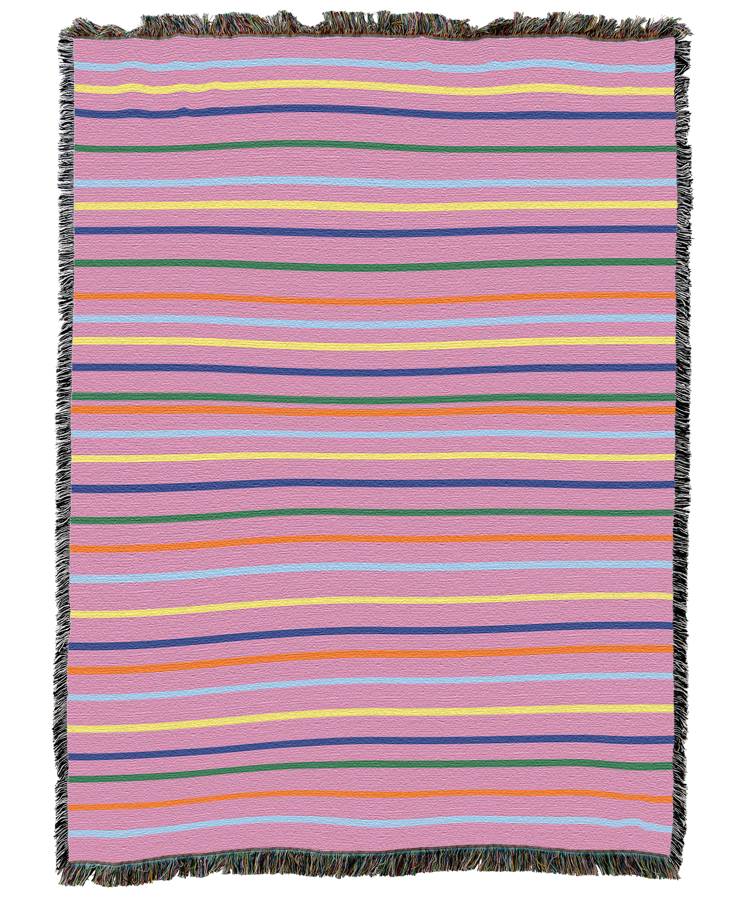 Pink With Multi Pinstripe Blanket