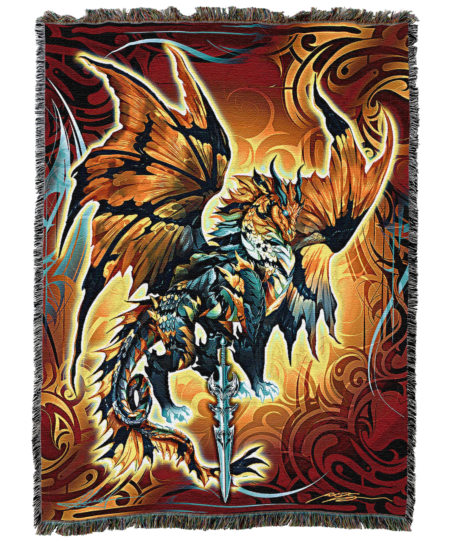 Thunder Dragon Blade Blanket