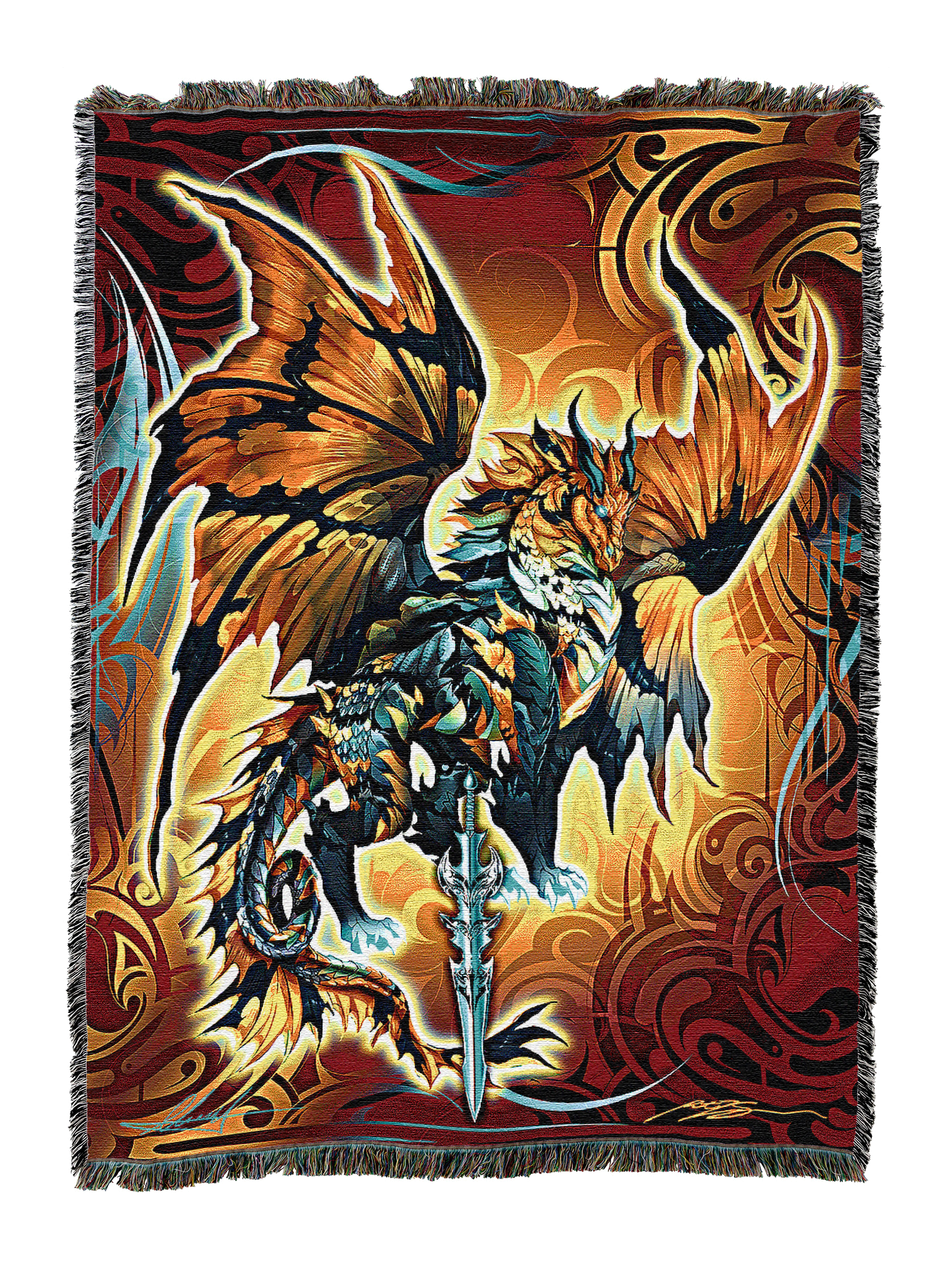 Thunder Dragon Blade Blanket