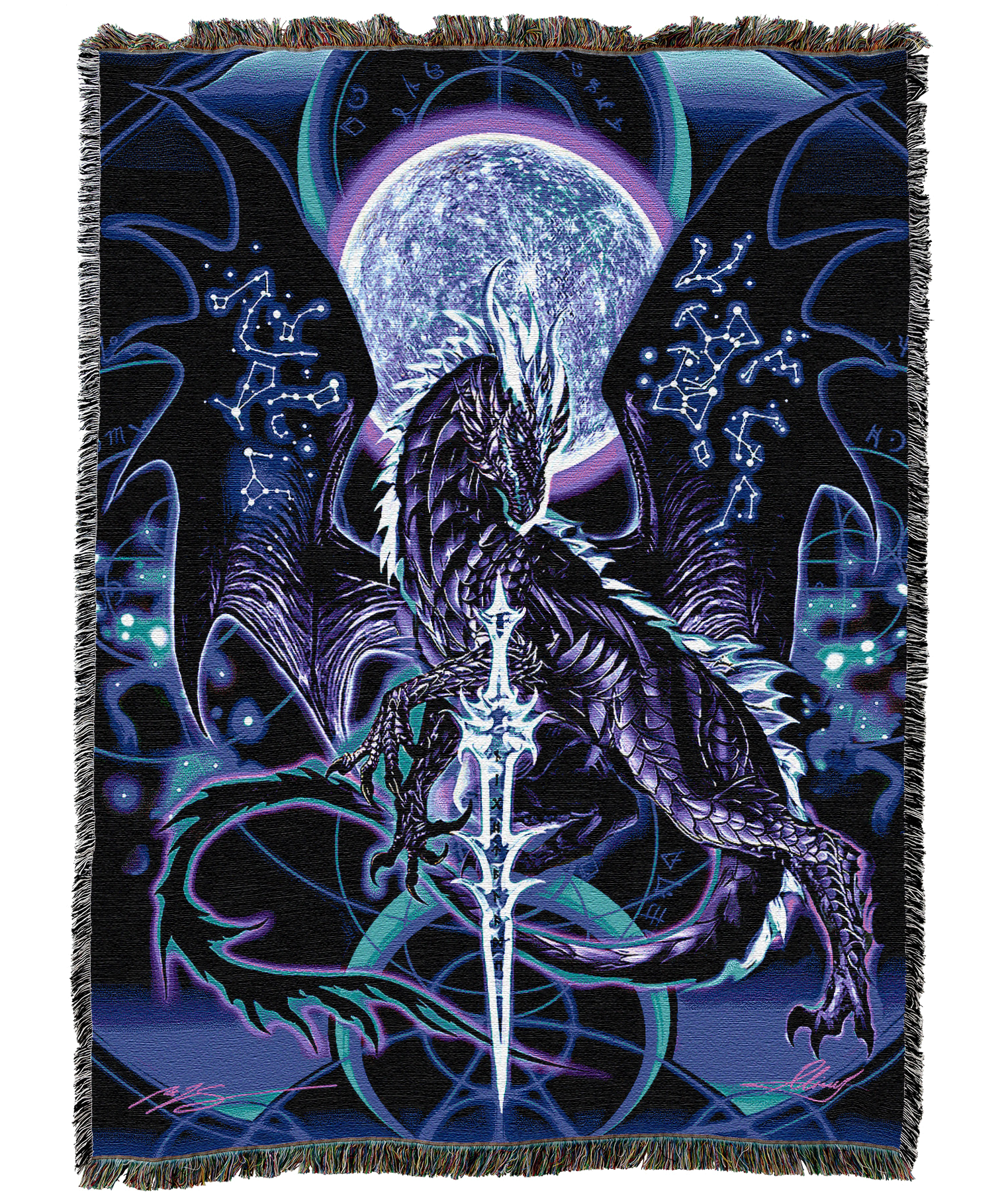 Night Blade Dragon Blanket