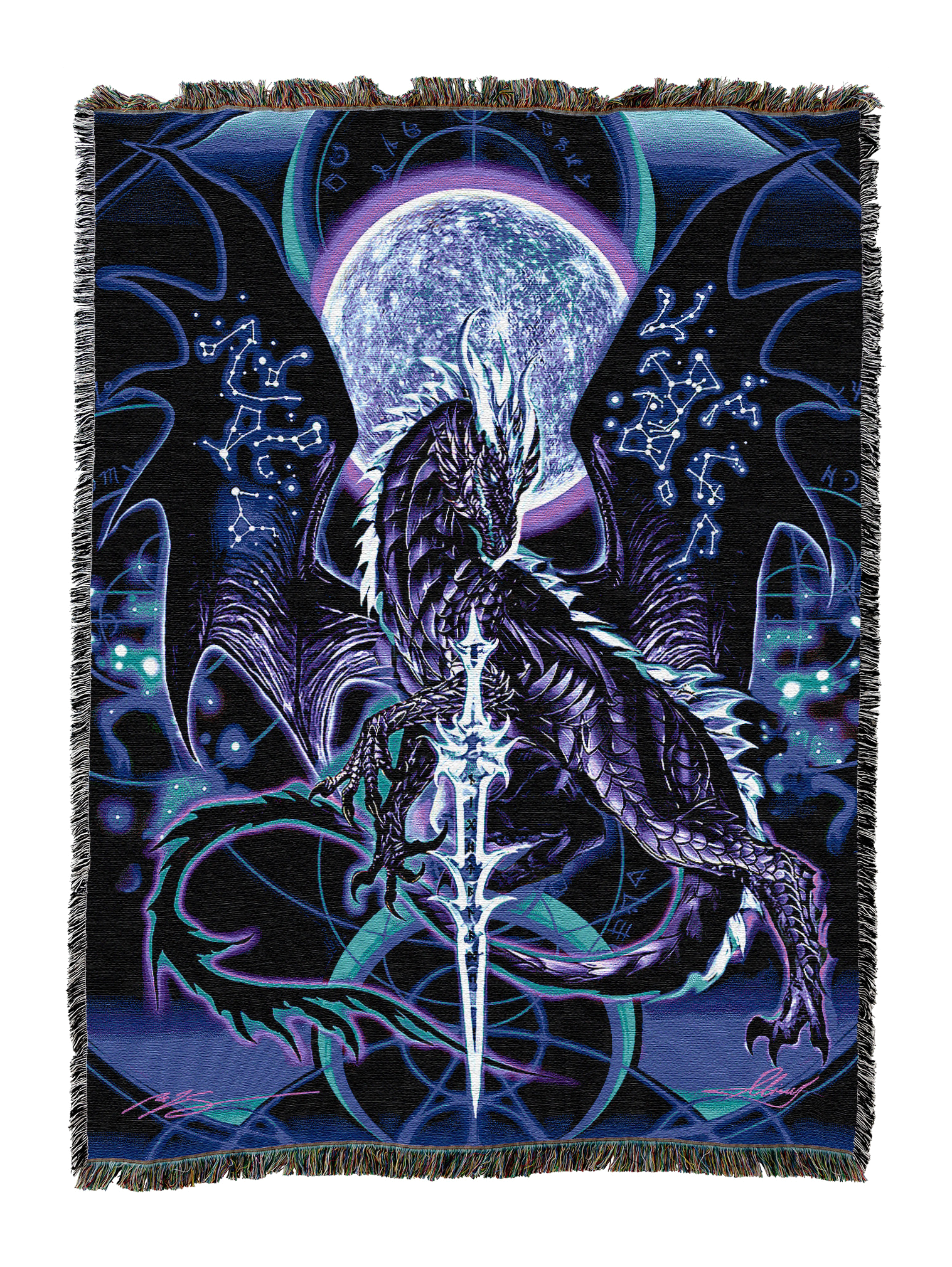 Night Blade Dragon Blanket