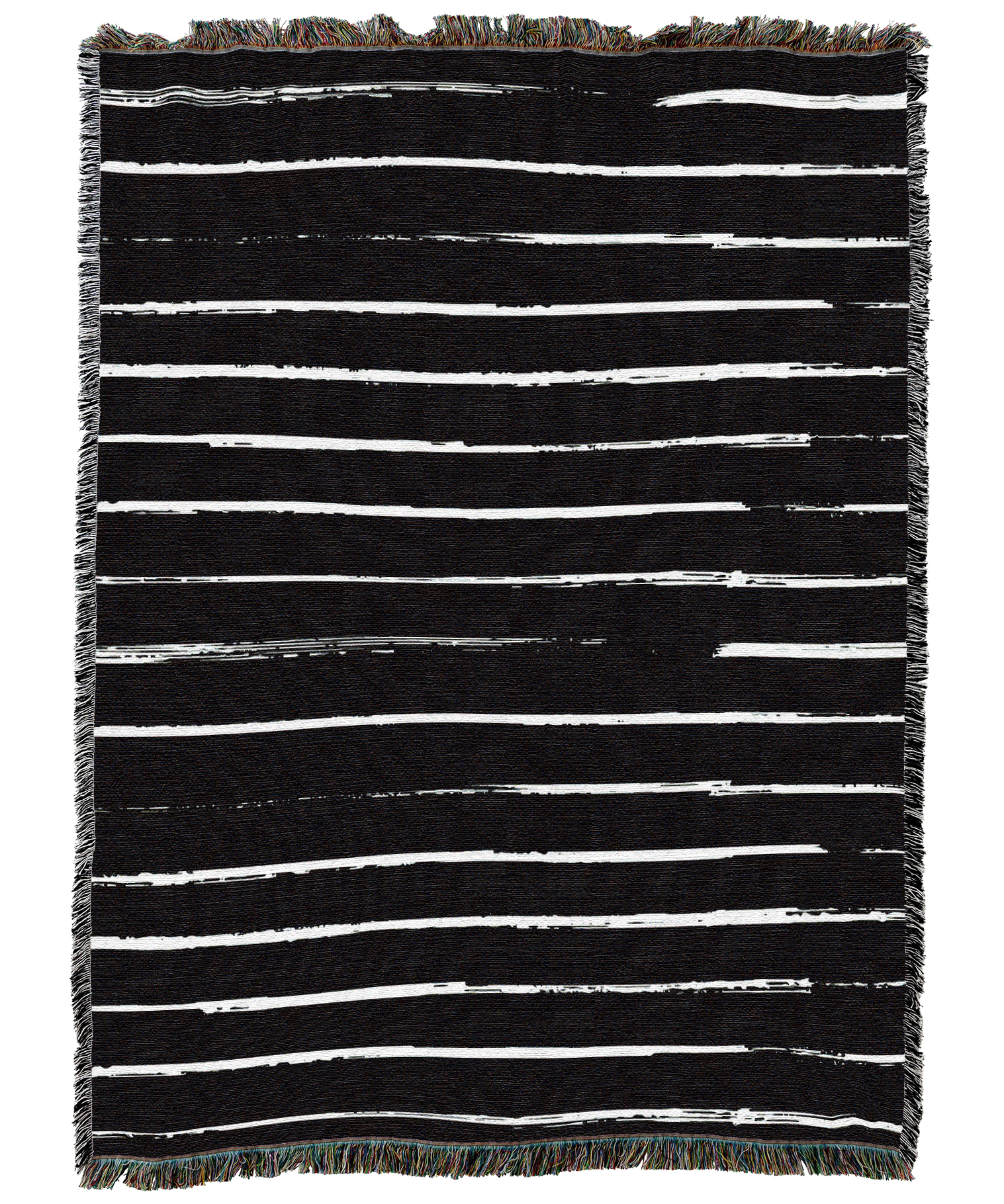 Black and White Brush Stroke Blanket