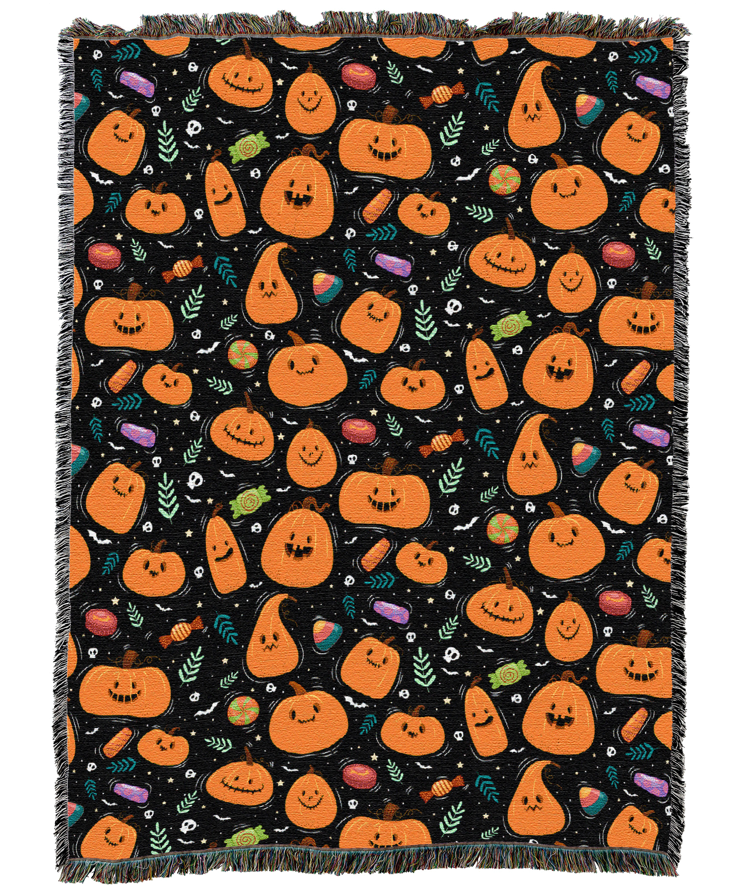 Pumpkins Halloween Candy Blanket