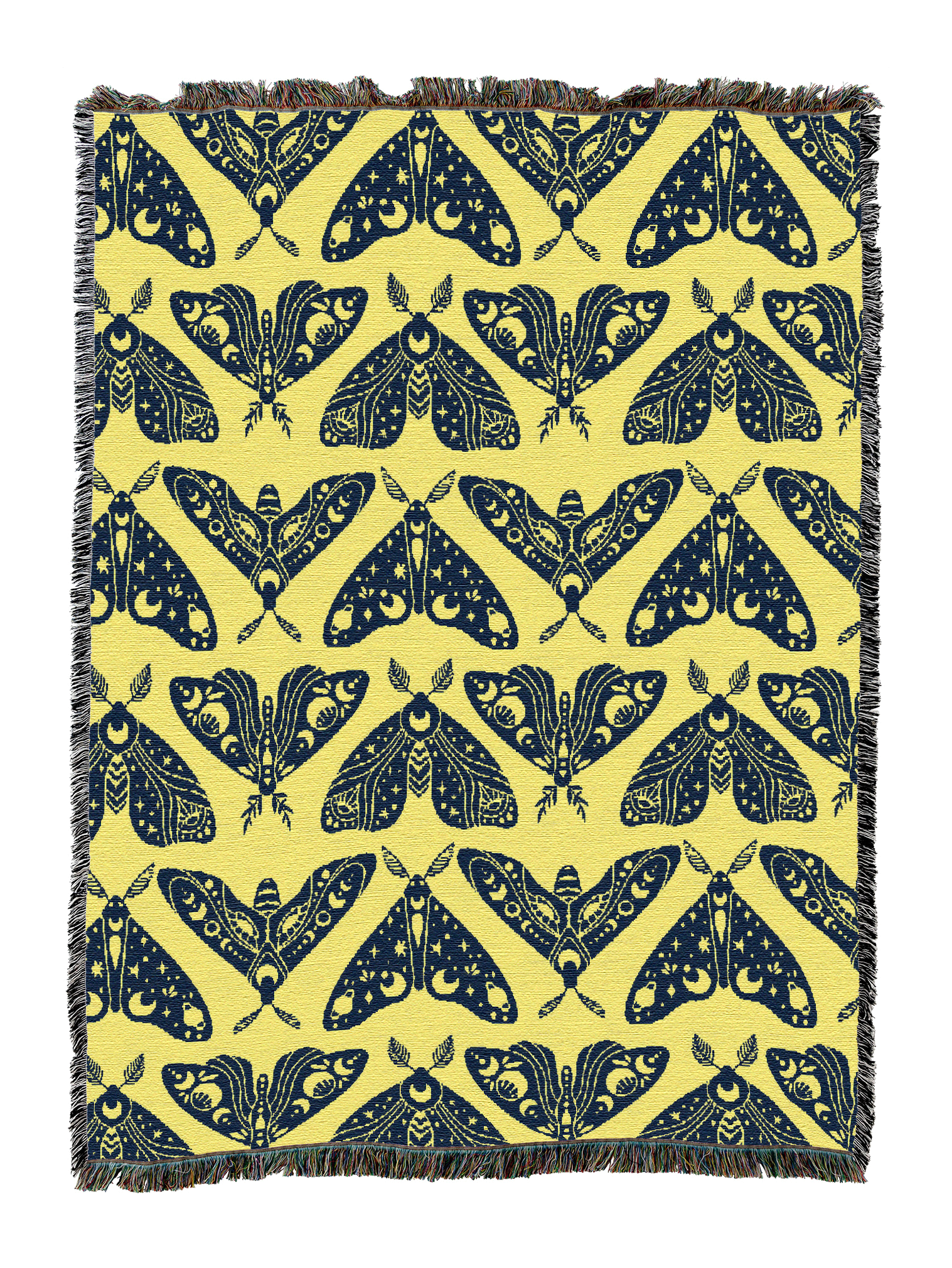 Celestial Moth Blue Blanket