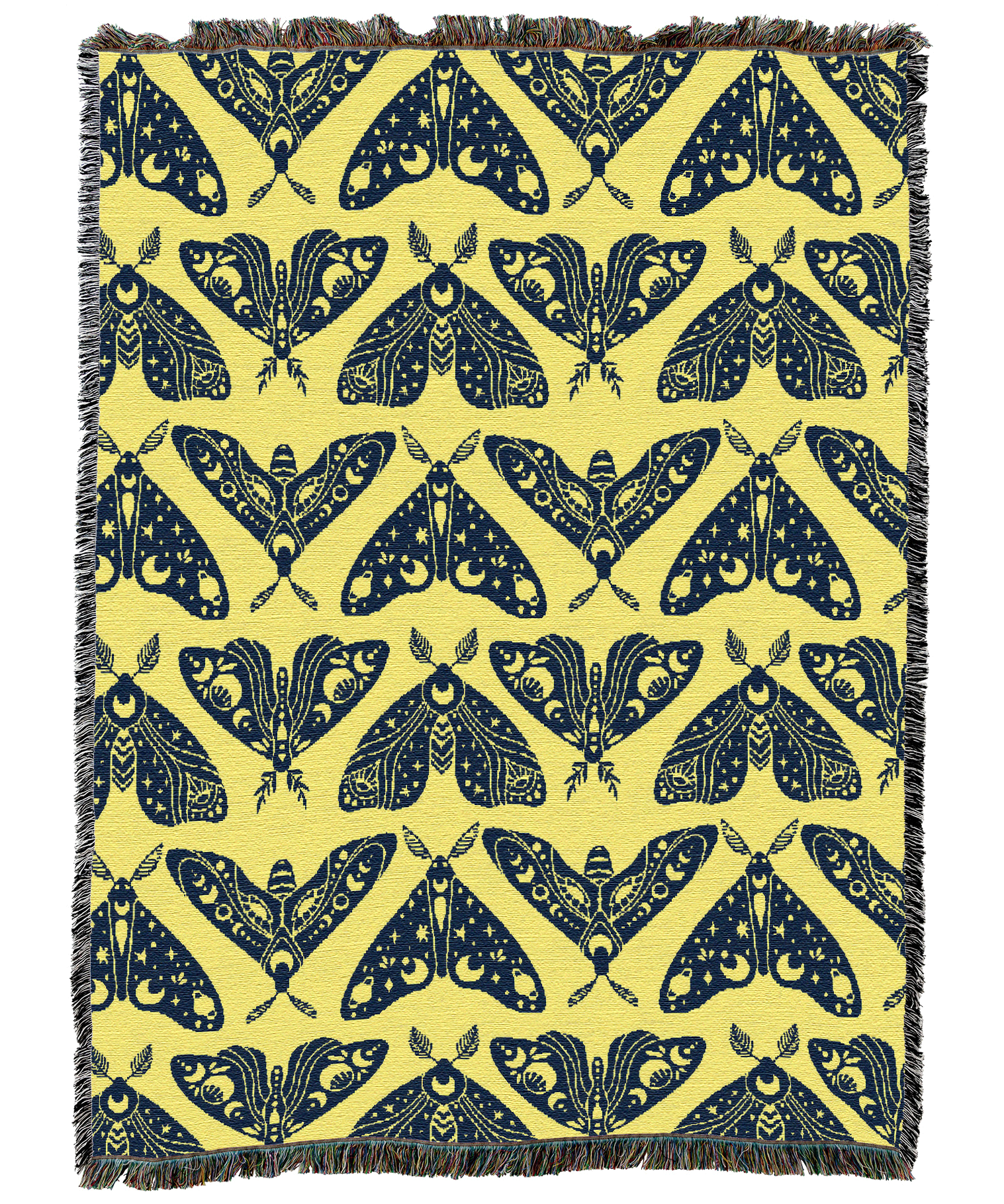 Celestial Moth Blue Blanket