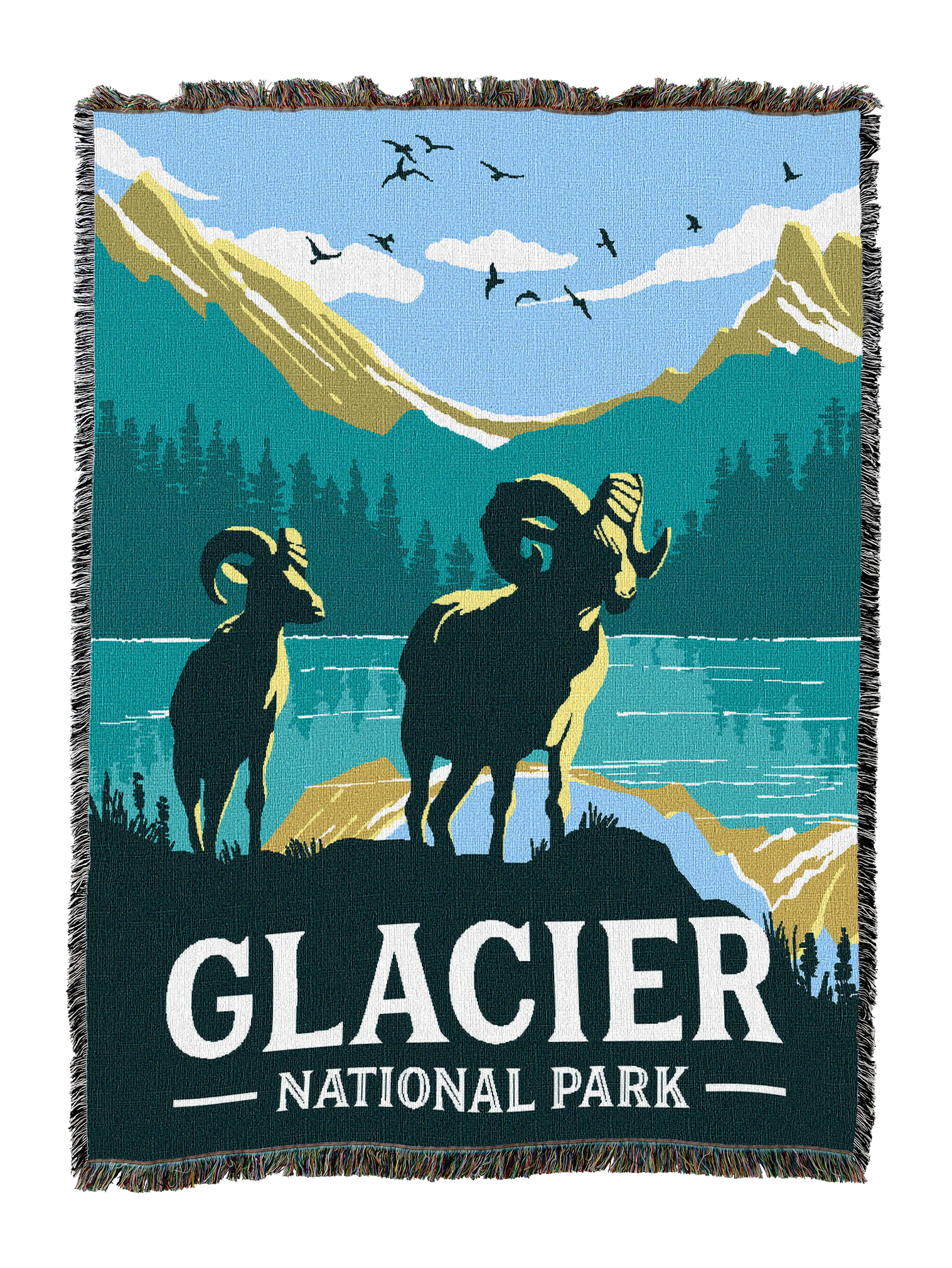 Glacier Bighorns Blanket