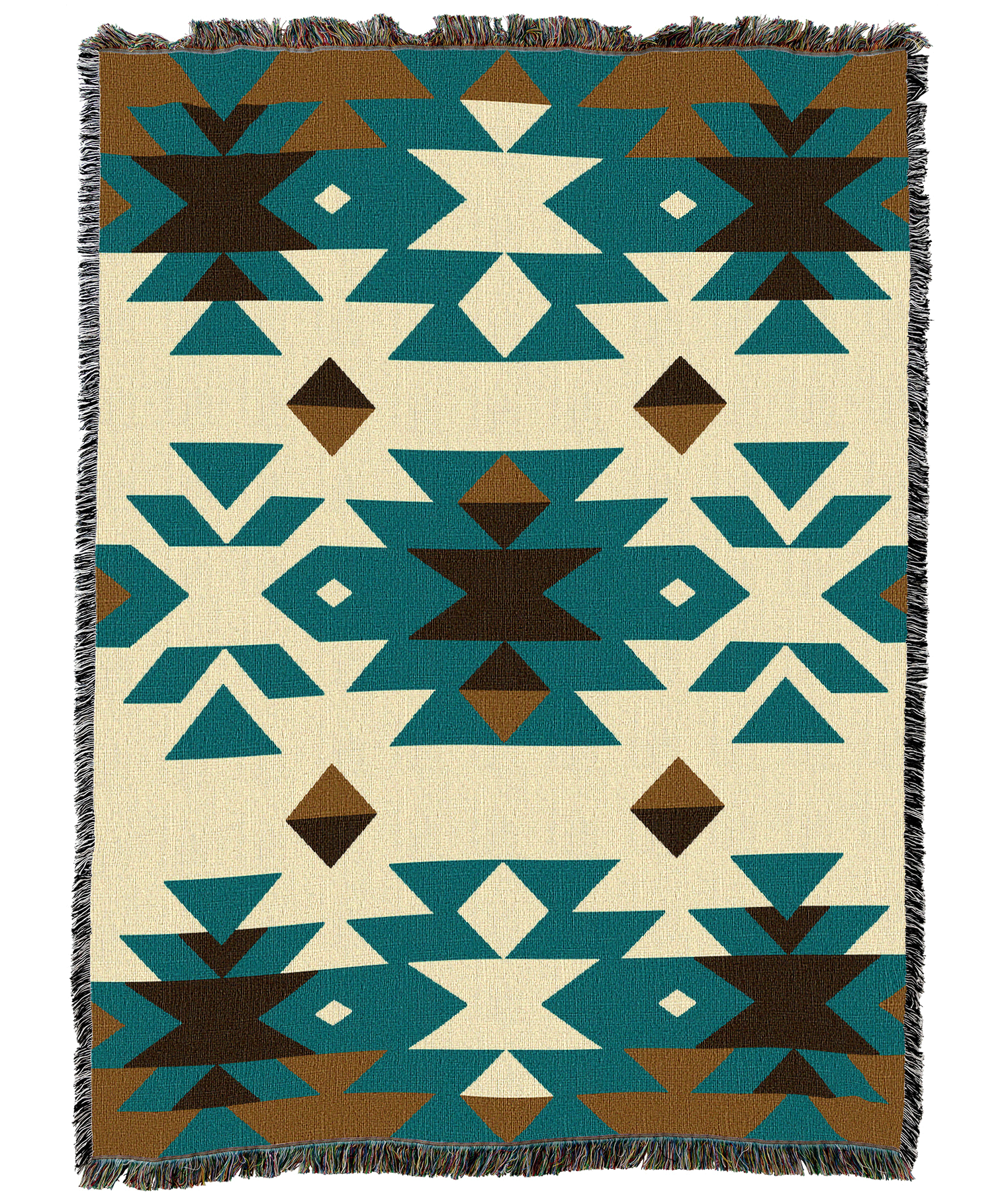 Desert Diamonds Teal Blanket