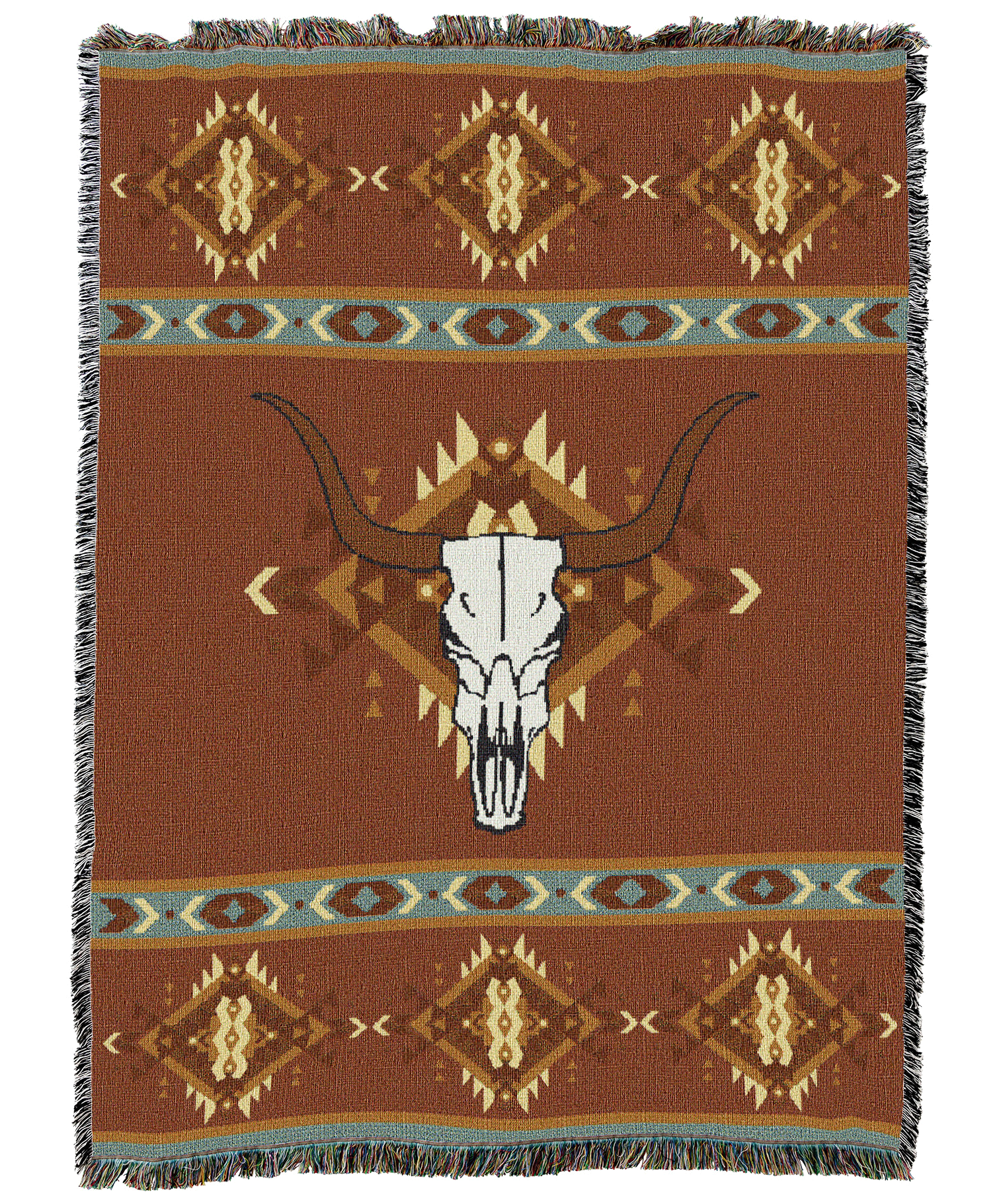 Western Center Skull Blanket