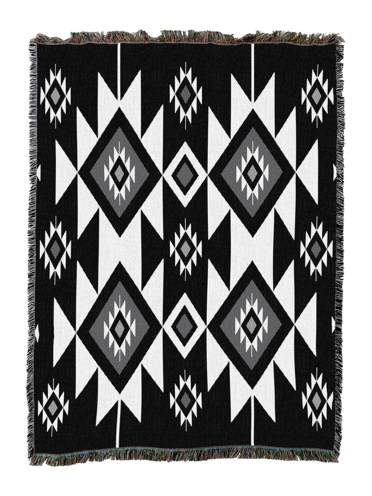 Spike Flower Black Blanket