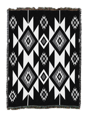 Spike Flower Black Blanket