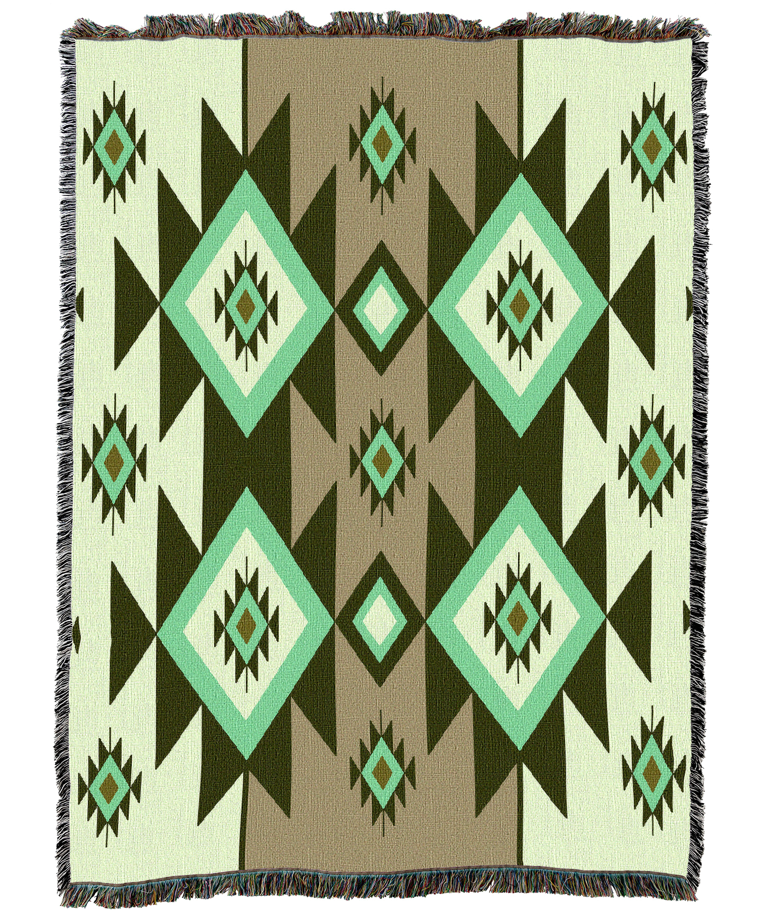 Spike Flower Green Blanket