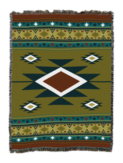 Ski Lodge Gold Blanket