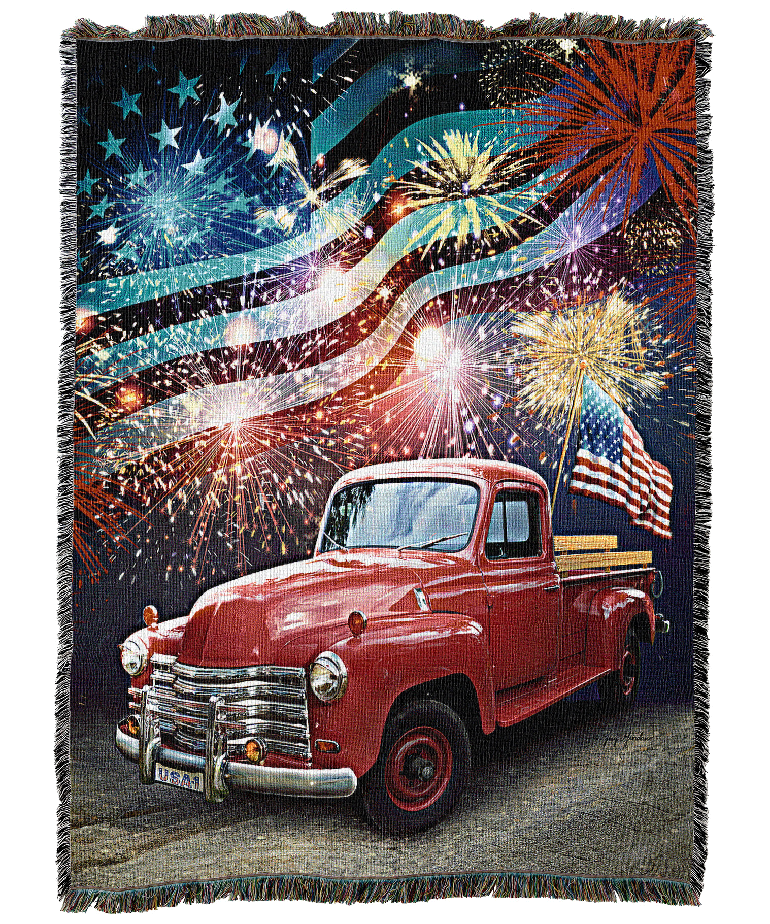 Truck fireworks Blanket