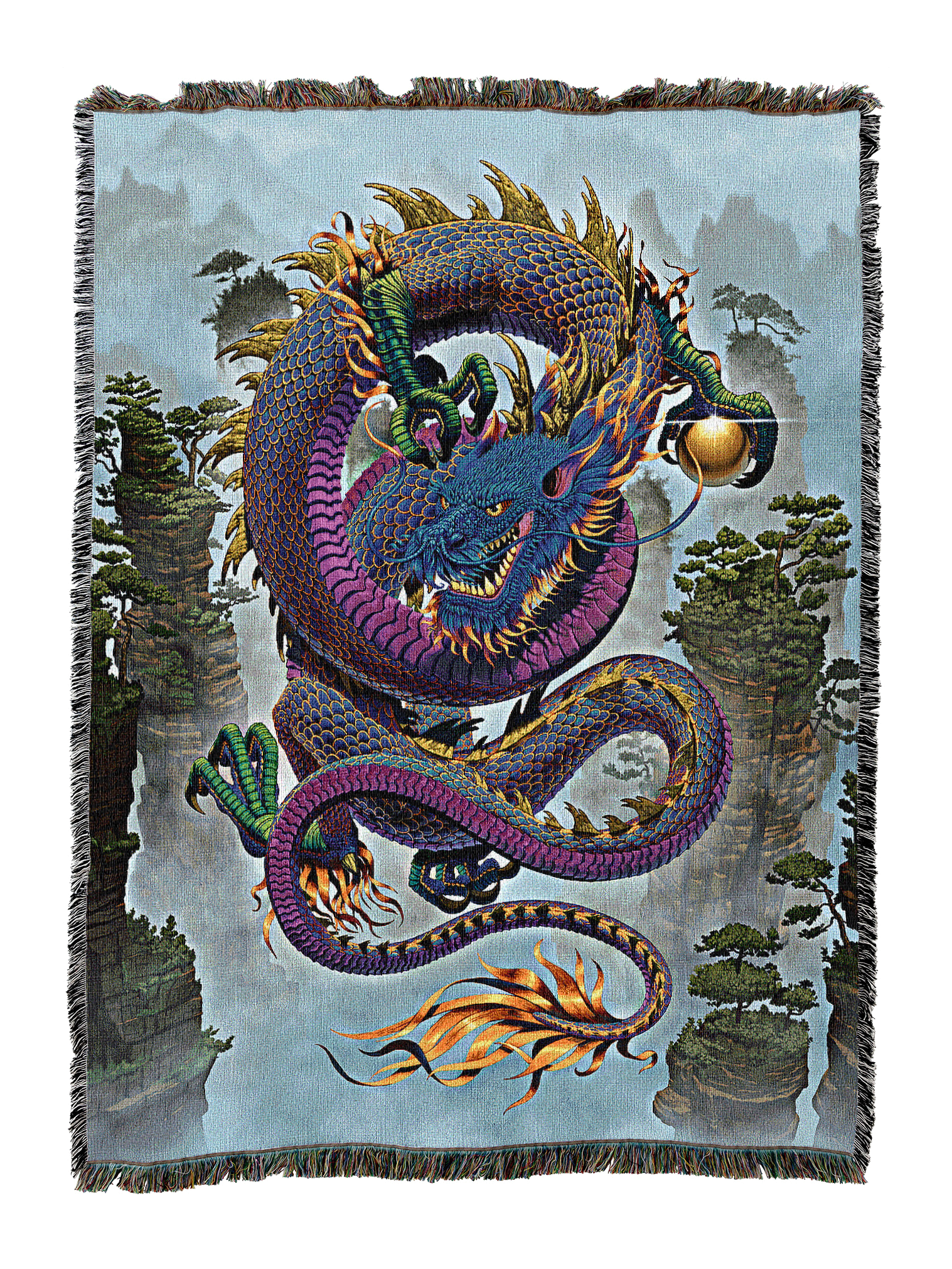 Good Fortune Dragon Blanket