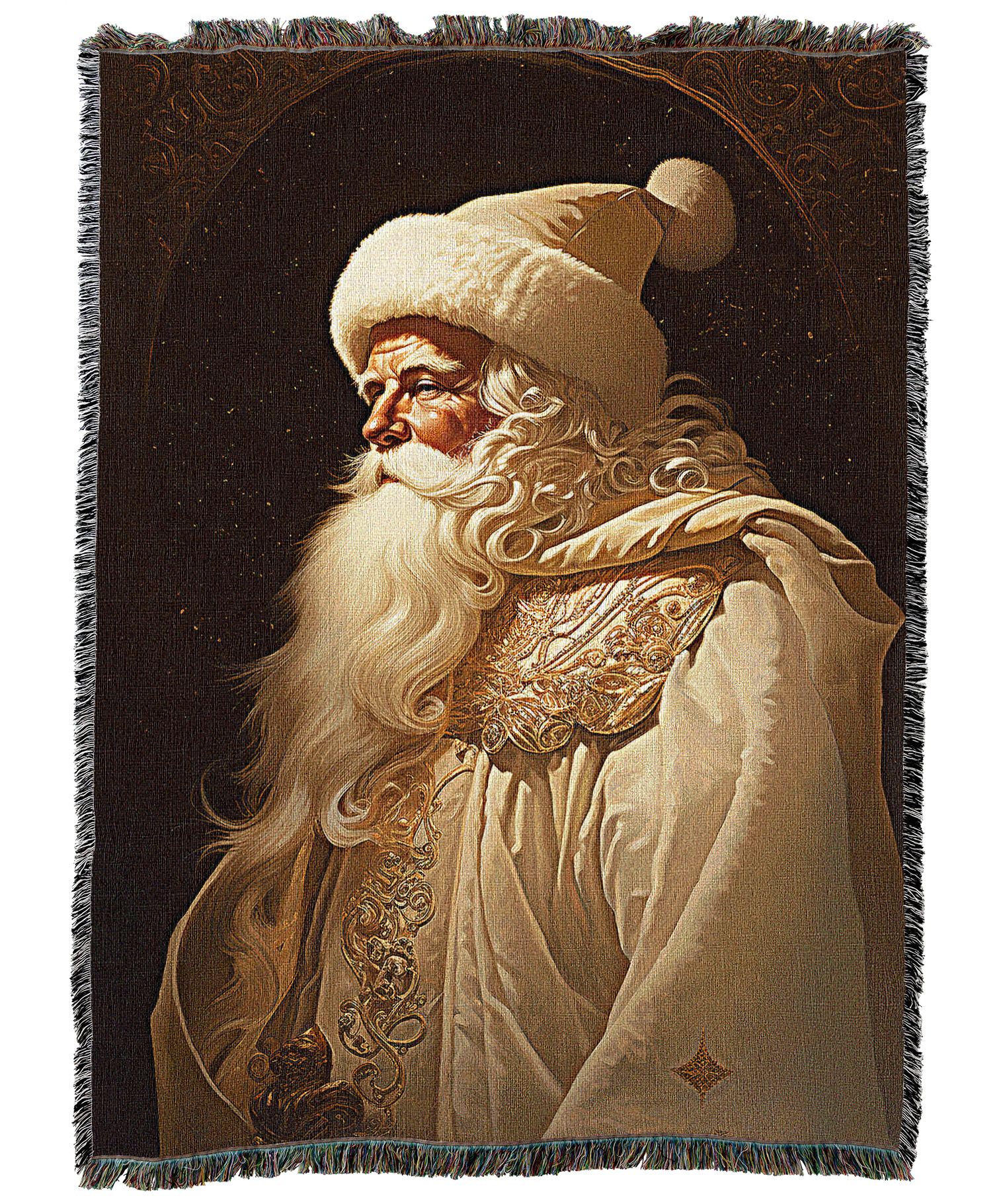 Santa In White Blanket