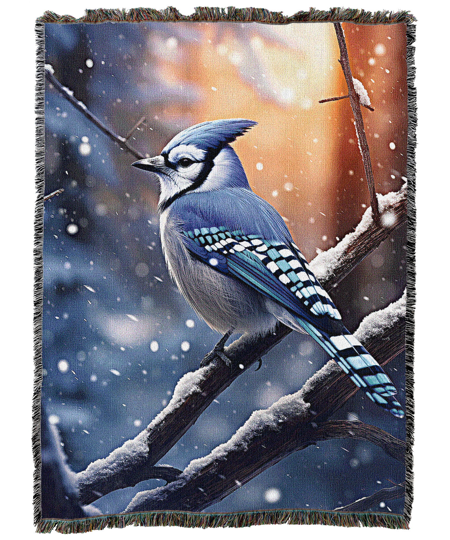 Winter Bluejay Blanket