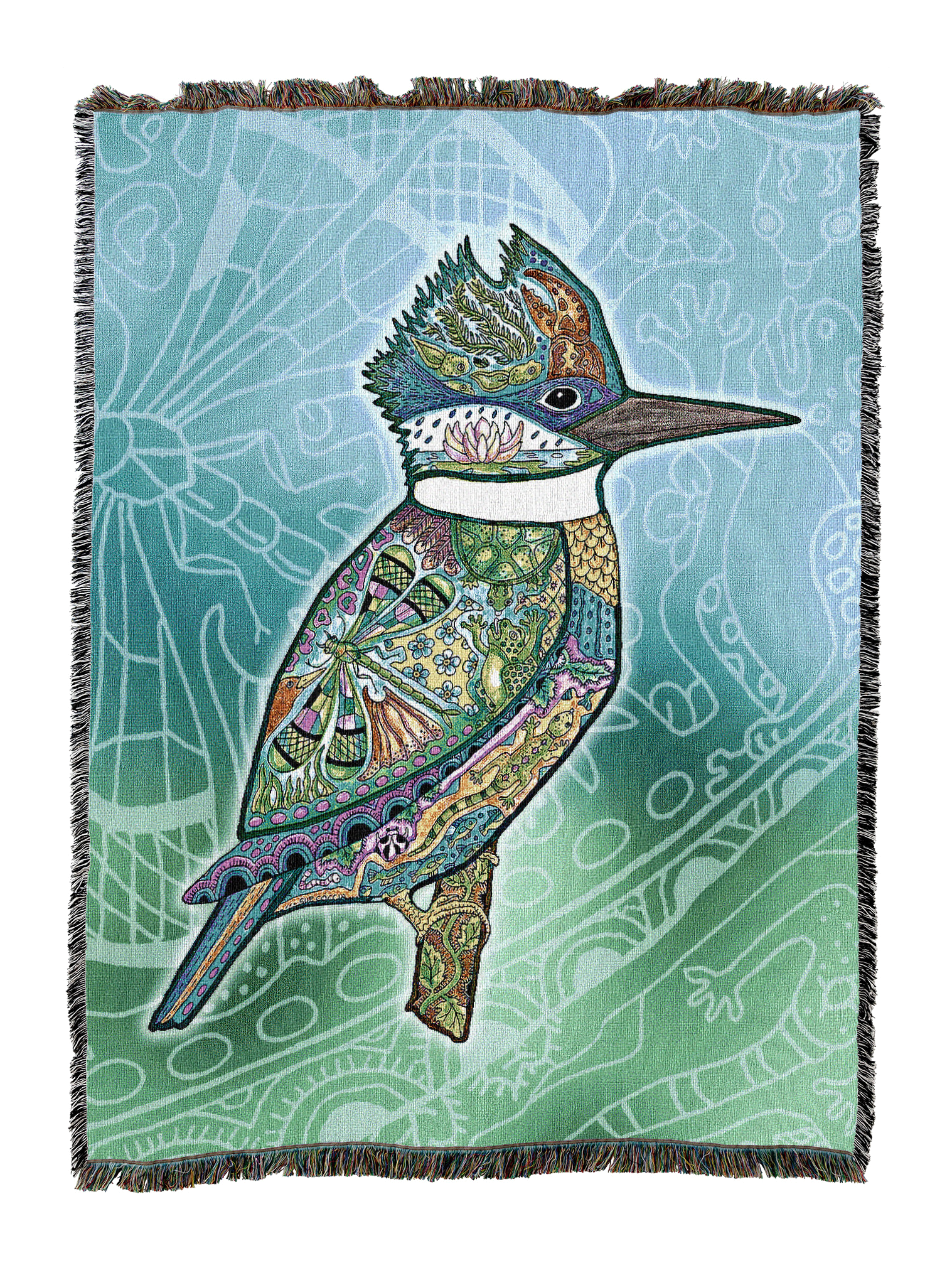 Kingfisher Totem Blanket 2