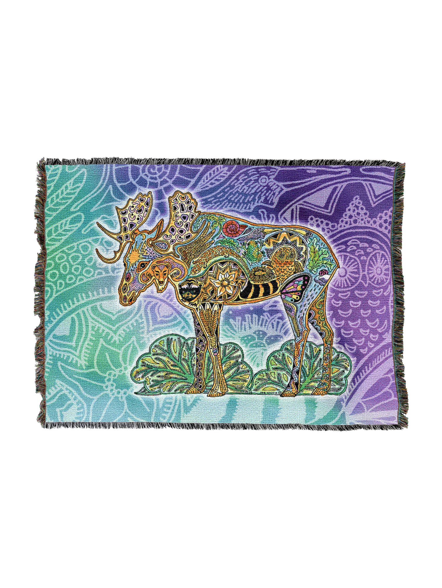 Moose Totem Blanket 2