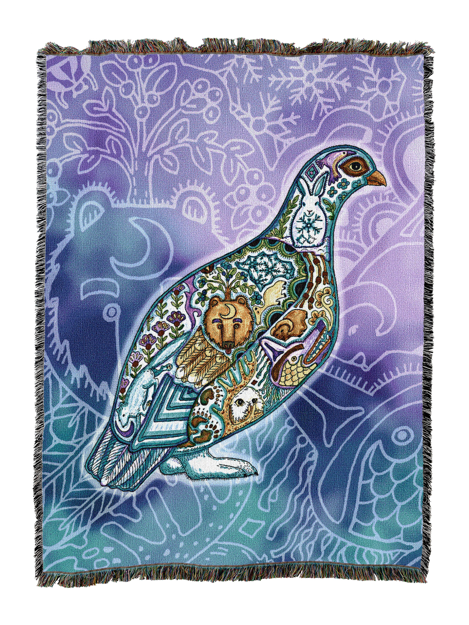 Ptarmigan Totem Blanket