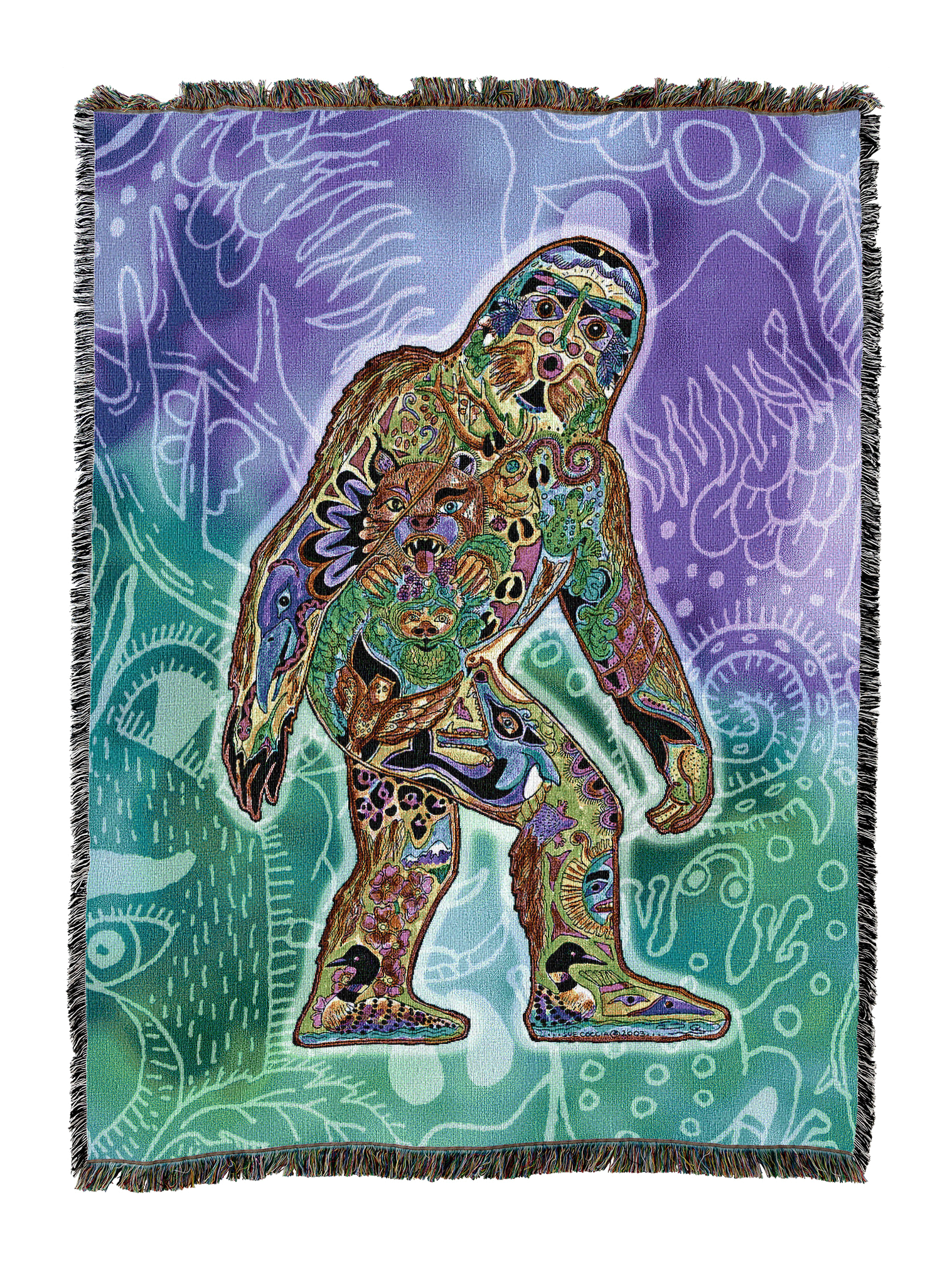 Sasquatch Totem Blanket 2
