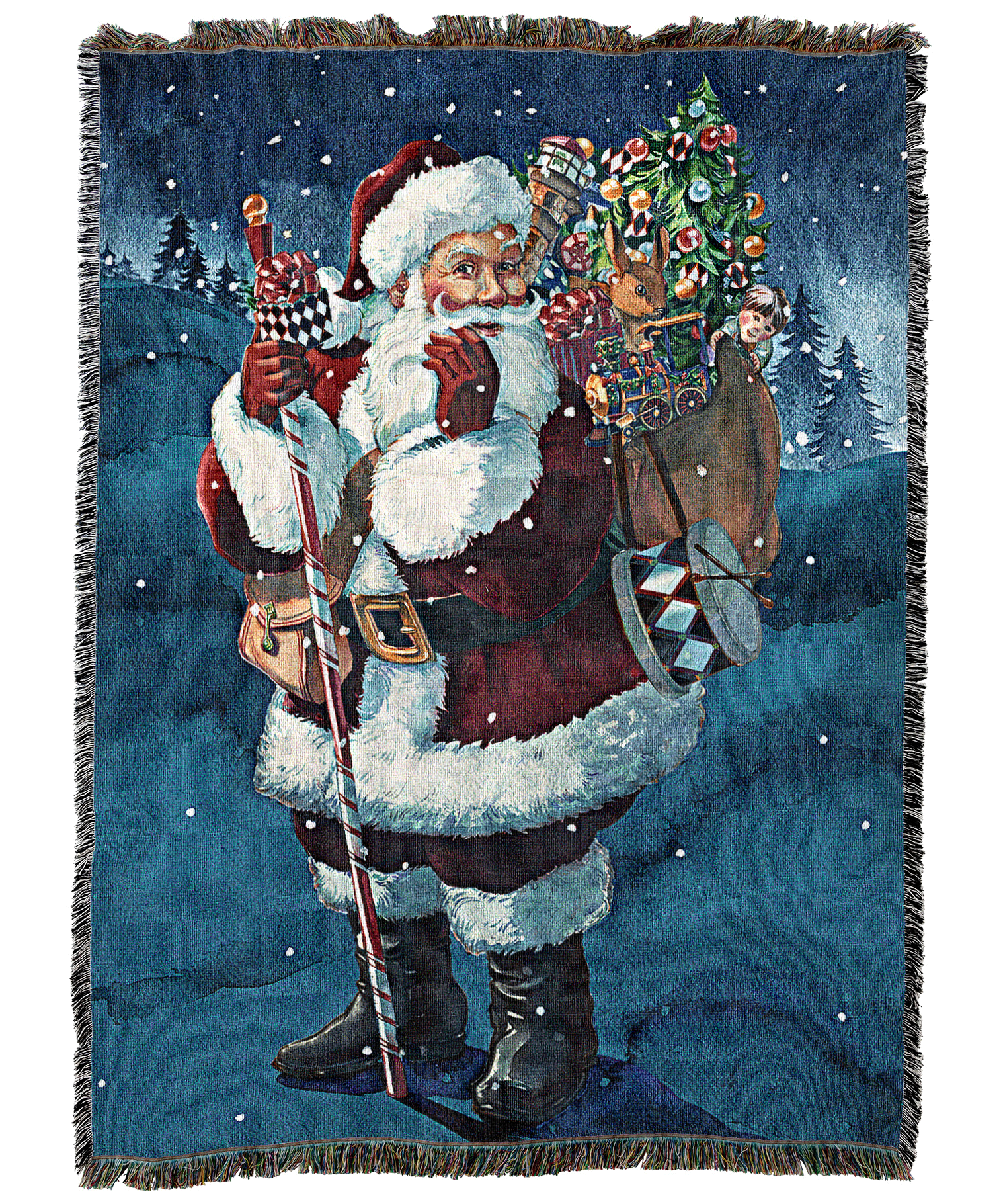 Santa With Gifts Blanket