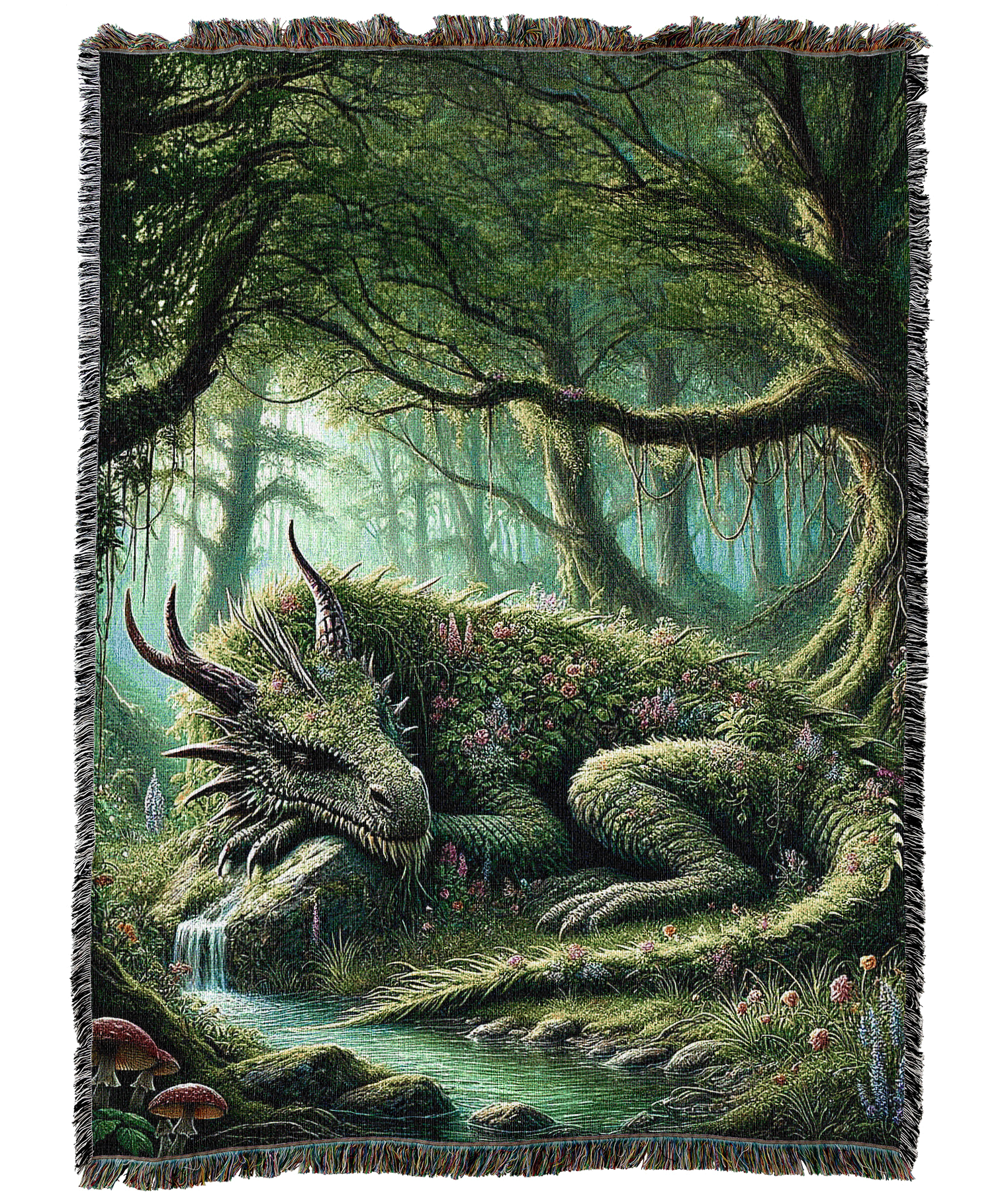 Sleeping Forest Dragon Blanket