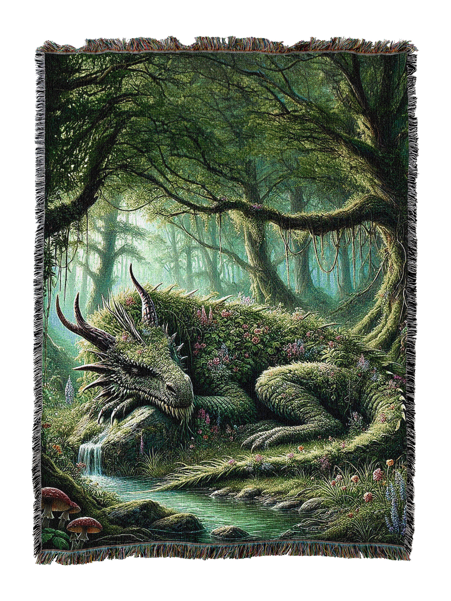 Sleeping Forest Dragon Blanket