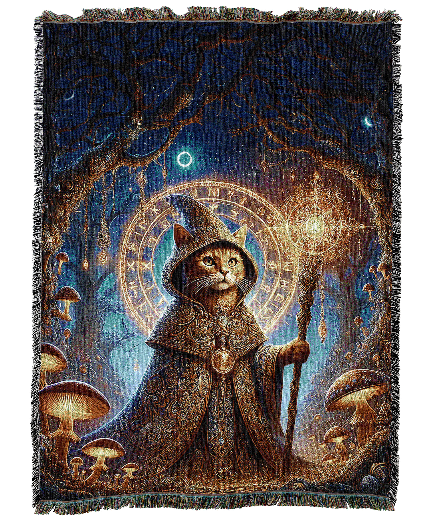 Cat Wizard Blanket
