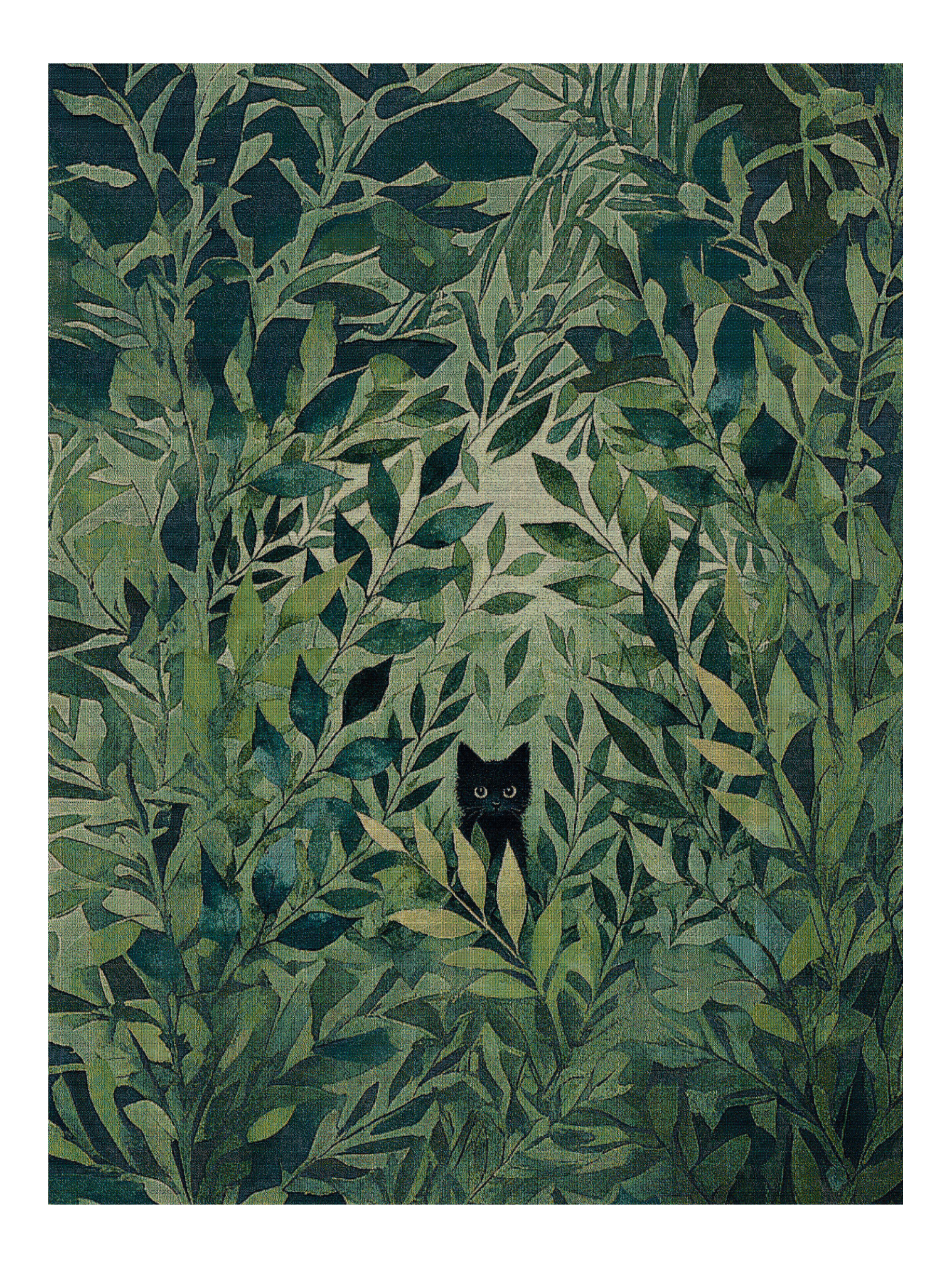 Black Cat Hiding Iii Blanket